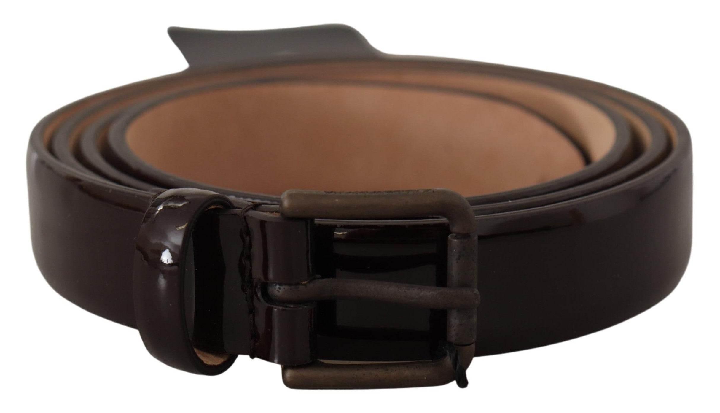 Dolce & Gabbana Elegant Black Leather Logo Buckle Belt - Hilstor