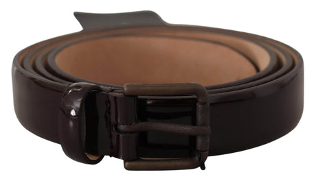 Dolce & Gabbana Elegant Black Leather Logo Buckle Belt - Hilstor