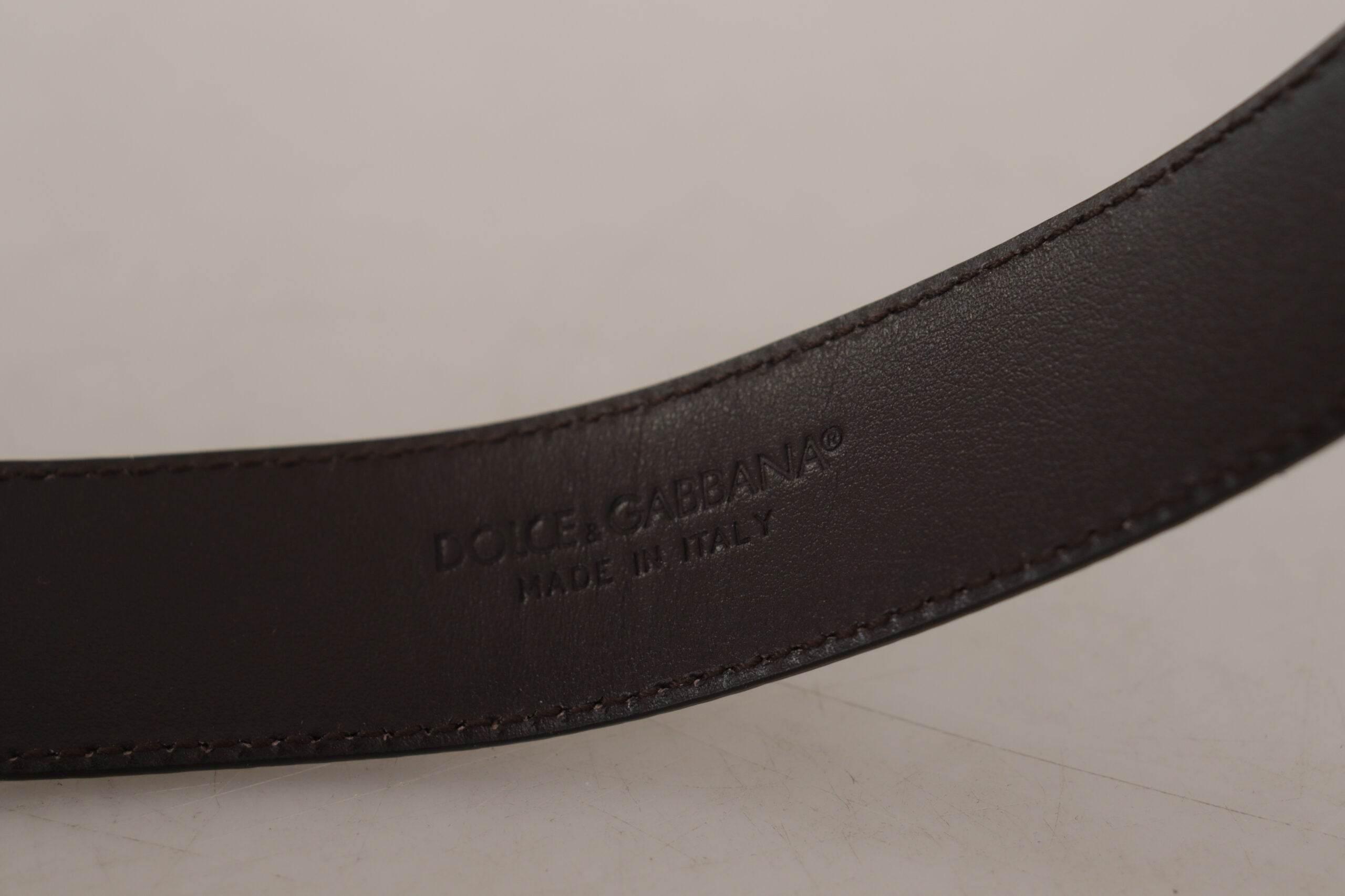 Dolce & Gabbana Elegant Snakeskin Leather Belt - Hilstor