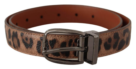Dolce & Gabbana Elegant Engraved Leather Belt - Timeless Style - Hilstor