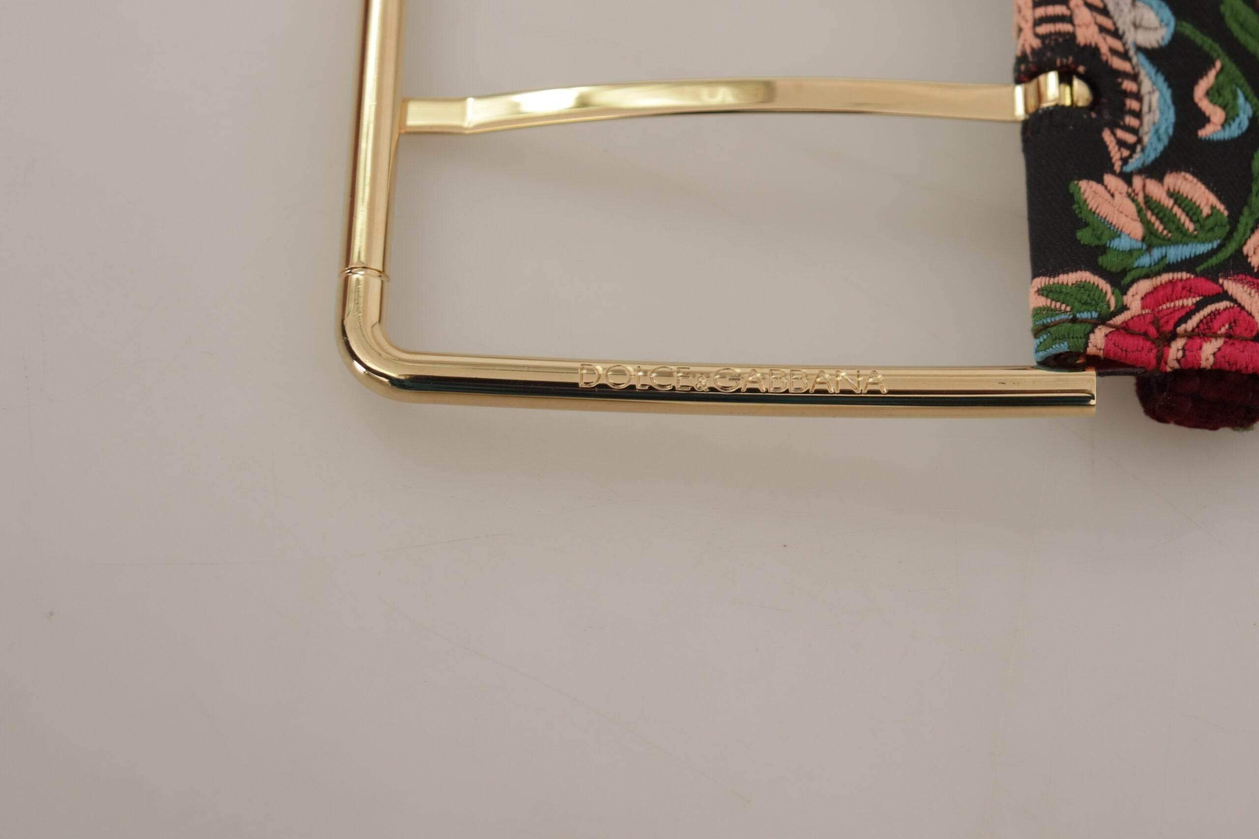 Dolce & Gabbana Engraved Logo Multicolor Leather Belt - Hilstor