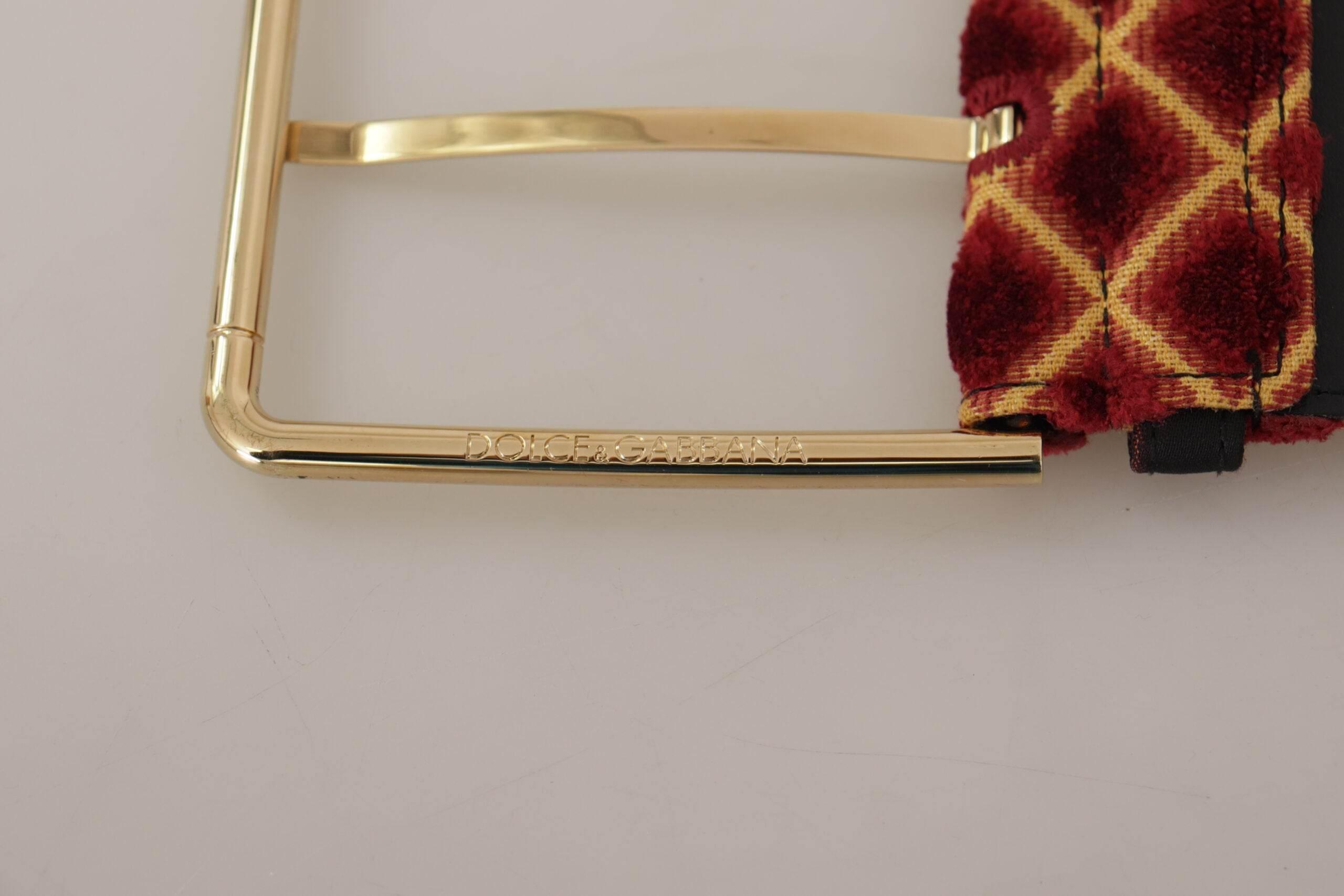 Dolce & Gabbana Engraved Logo Multicolor Leather Belt - Hilstor