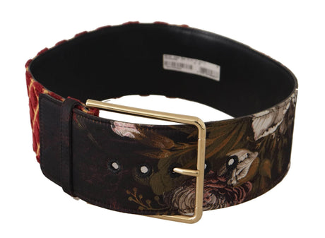 Dolce & Gabbana Engraved Logo Multicolor Leather Belt - Hilstor
