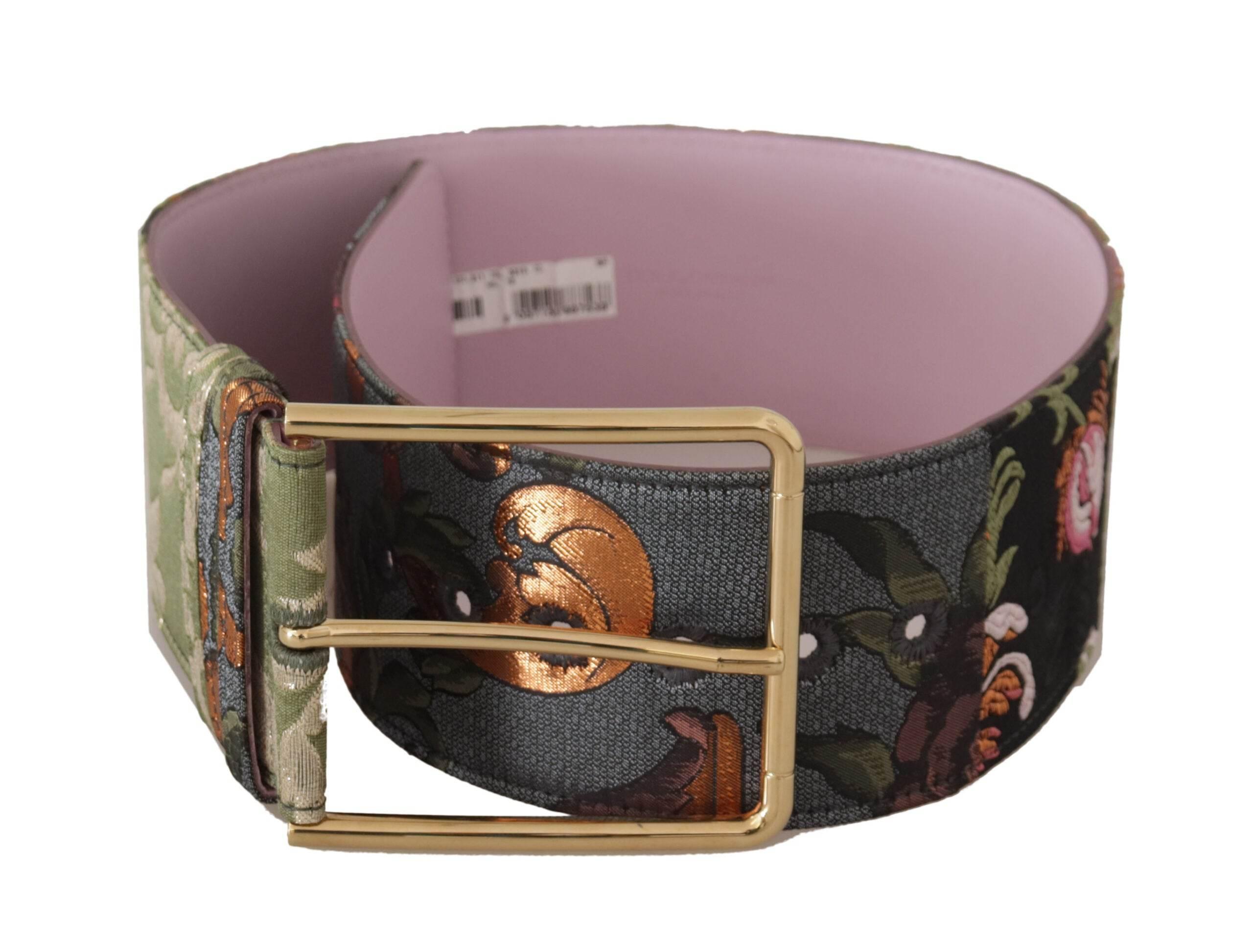 Dolce & Gabbana Elegant Multicolor Canvas-Leather Belt - Hilstor