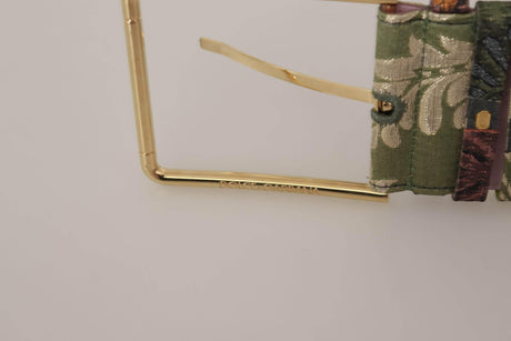 Dolce & Gabbana Elegant Multicolor Canvas-Leather Belt - Hilstor