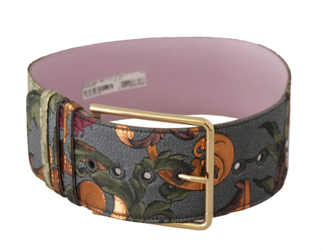Dolce & Gabbana Elegant Multicolor Canvas-Leather Belt - Hilstor