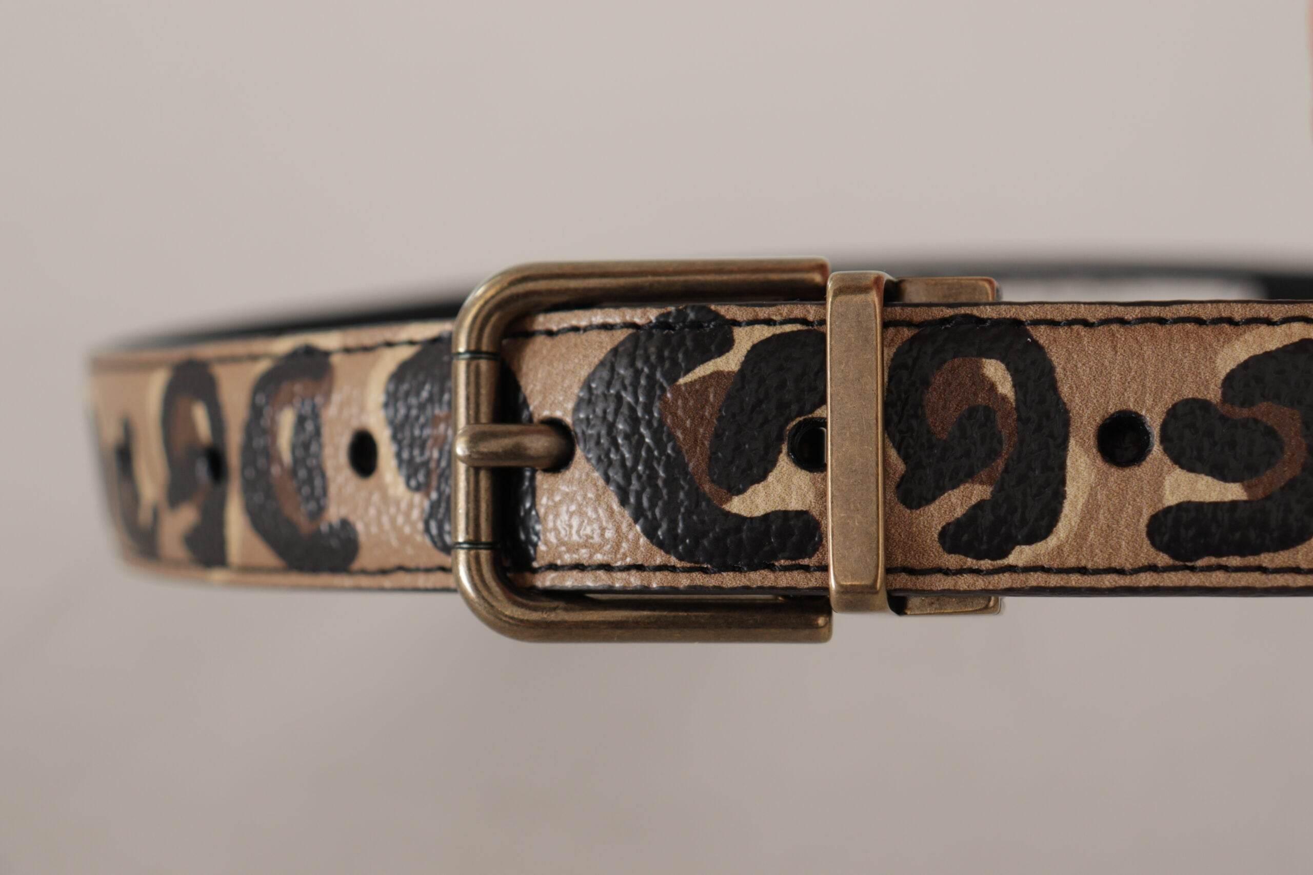 Dolce & Gabbana Chic Engraved Logo Leather Belt - Hilstor