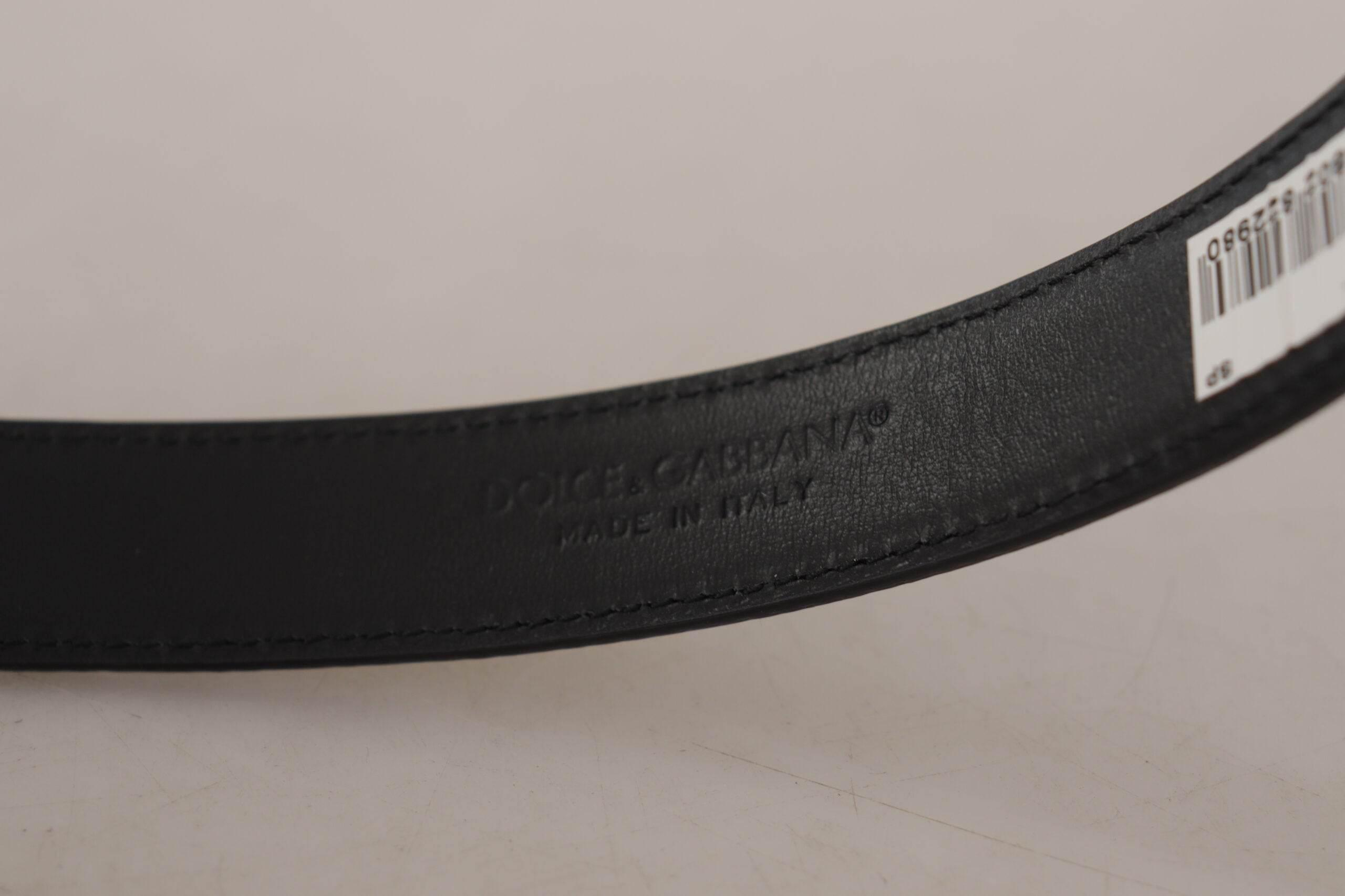 Dolce & Gabbana Chic Engraved Logo Leather Belt - Hilstor