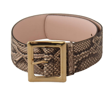 Dolce & Gabbana Elegant Leather Belt with Logo Buckle - Hilstor