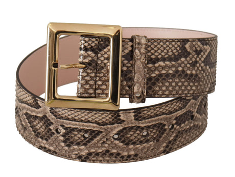 Dolce & Gabbana Elegant Leather Belt with Logo Buckle - Hilstor