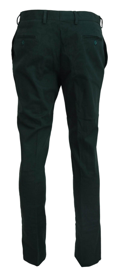 BENCIVENGA Dark Green Cotton Skinny Men Pants - Hilstor