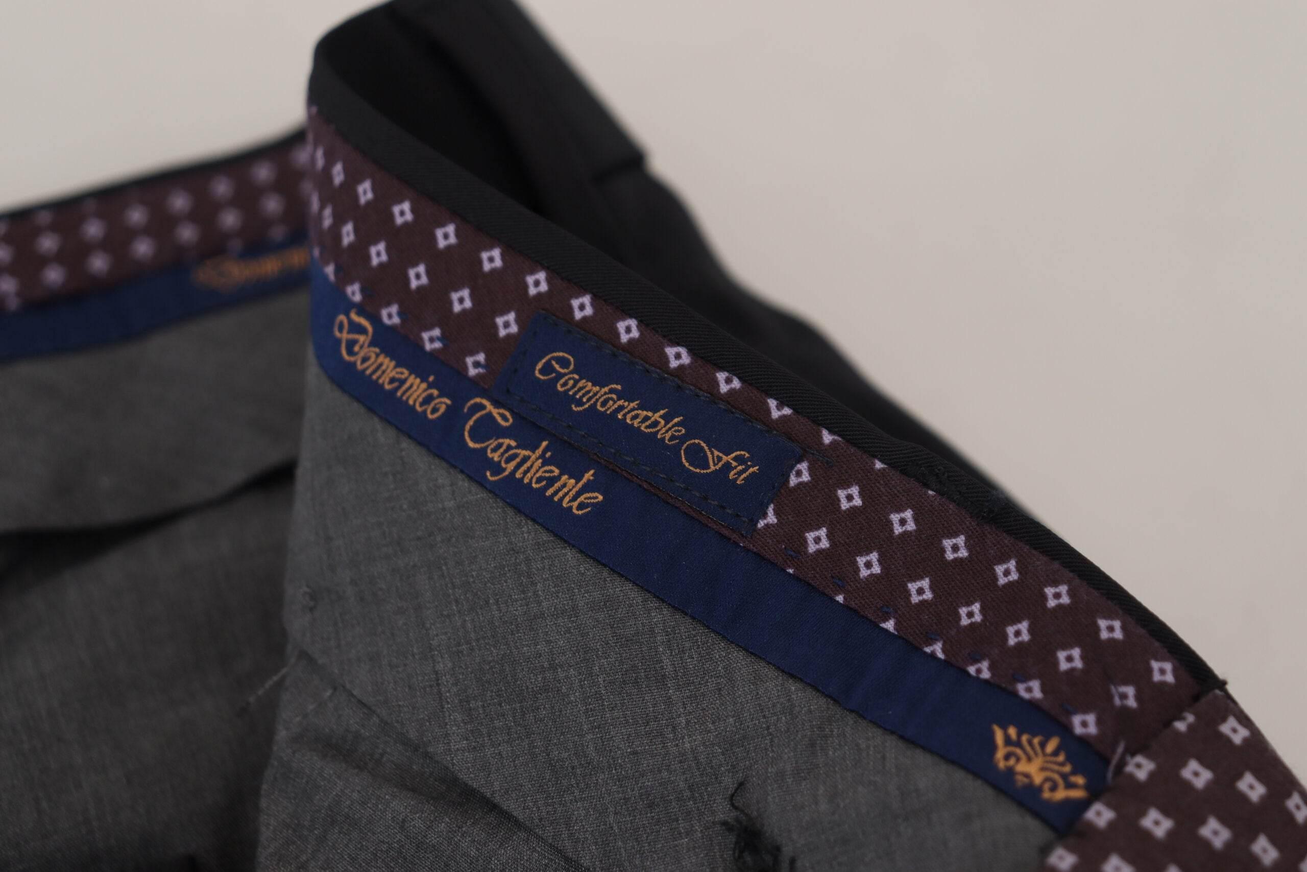 Domenico Tagliente Elegant Black Italian Dress Pants - Hilstor