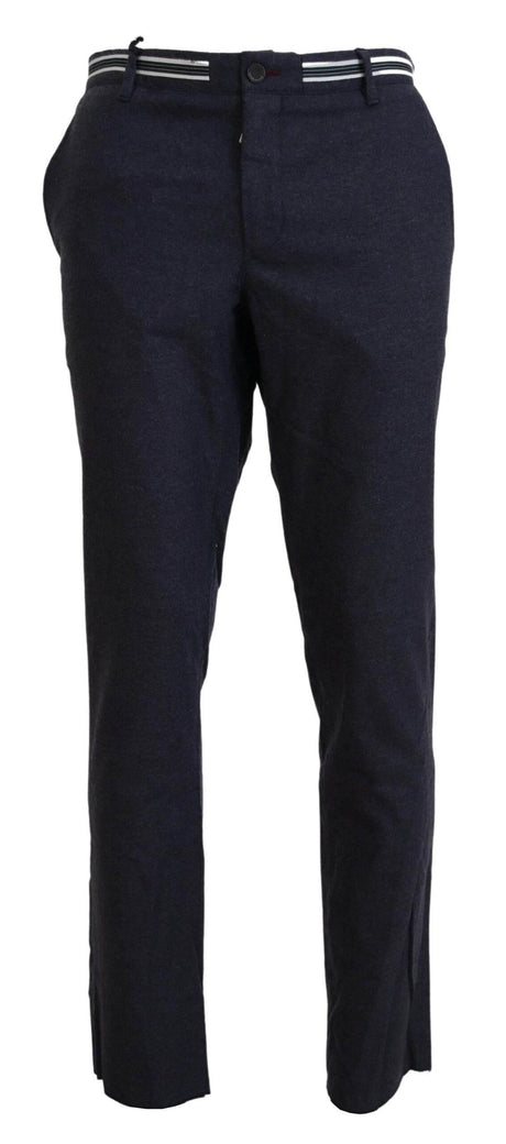 Domenico Tagliente Black Polyester Tapered Dress Pants - Hilstor