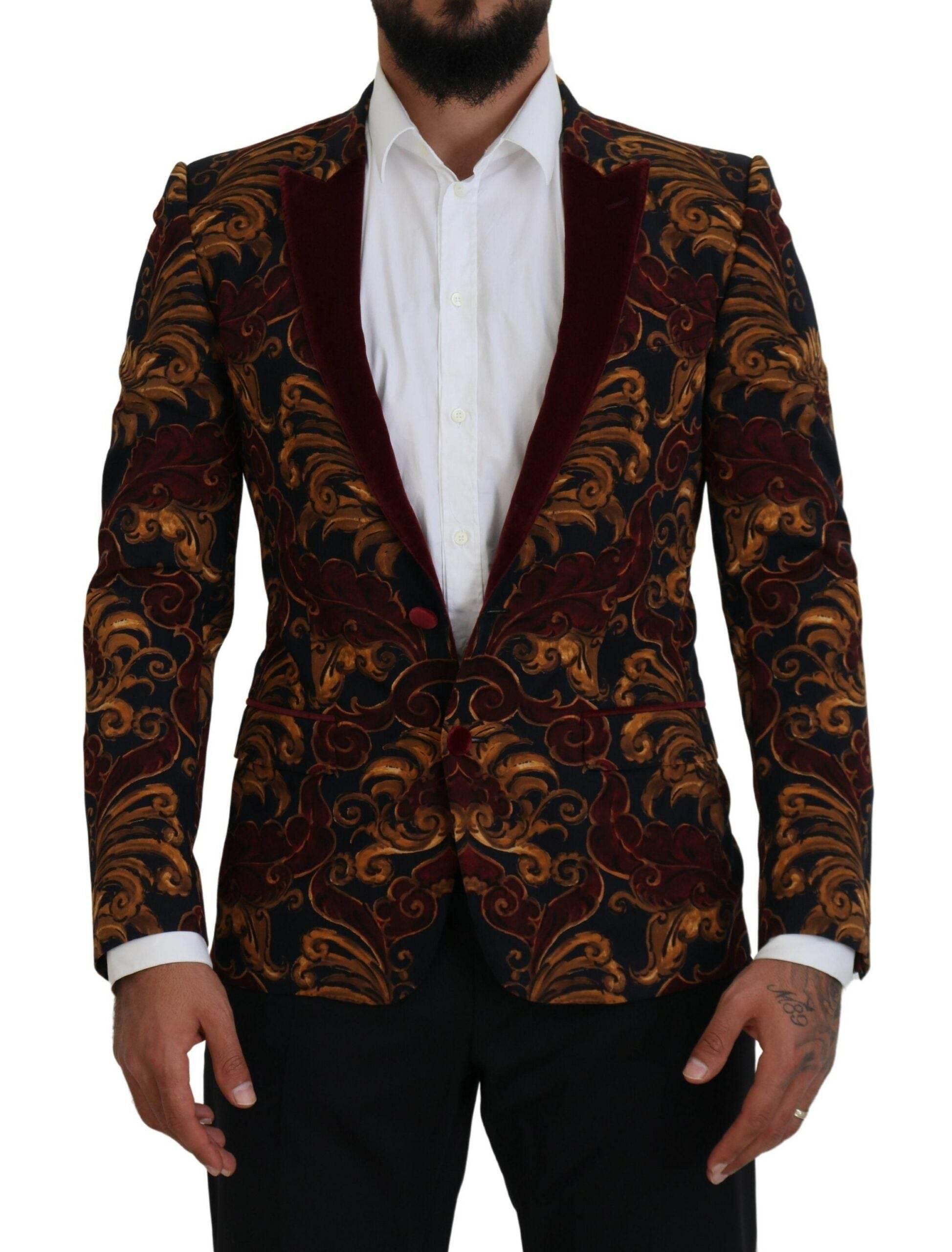 Dolce & Gabbana Elegant Multicolor Wool Blend Blazer - Hilstor