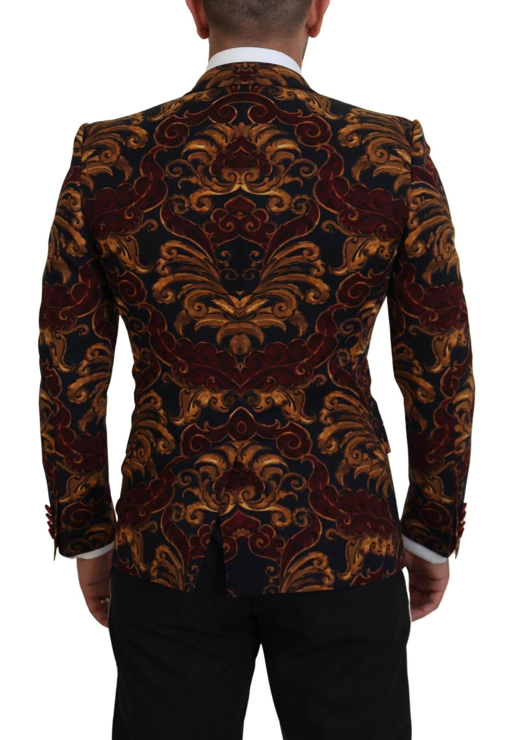 Dolce & Gabbana Elegant Multicolor Wool Blend Blazer - Hilstor