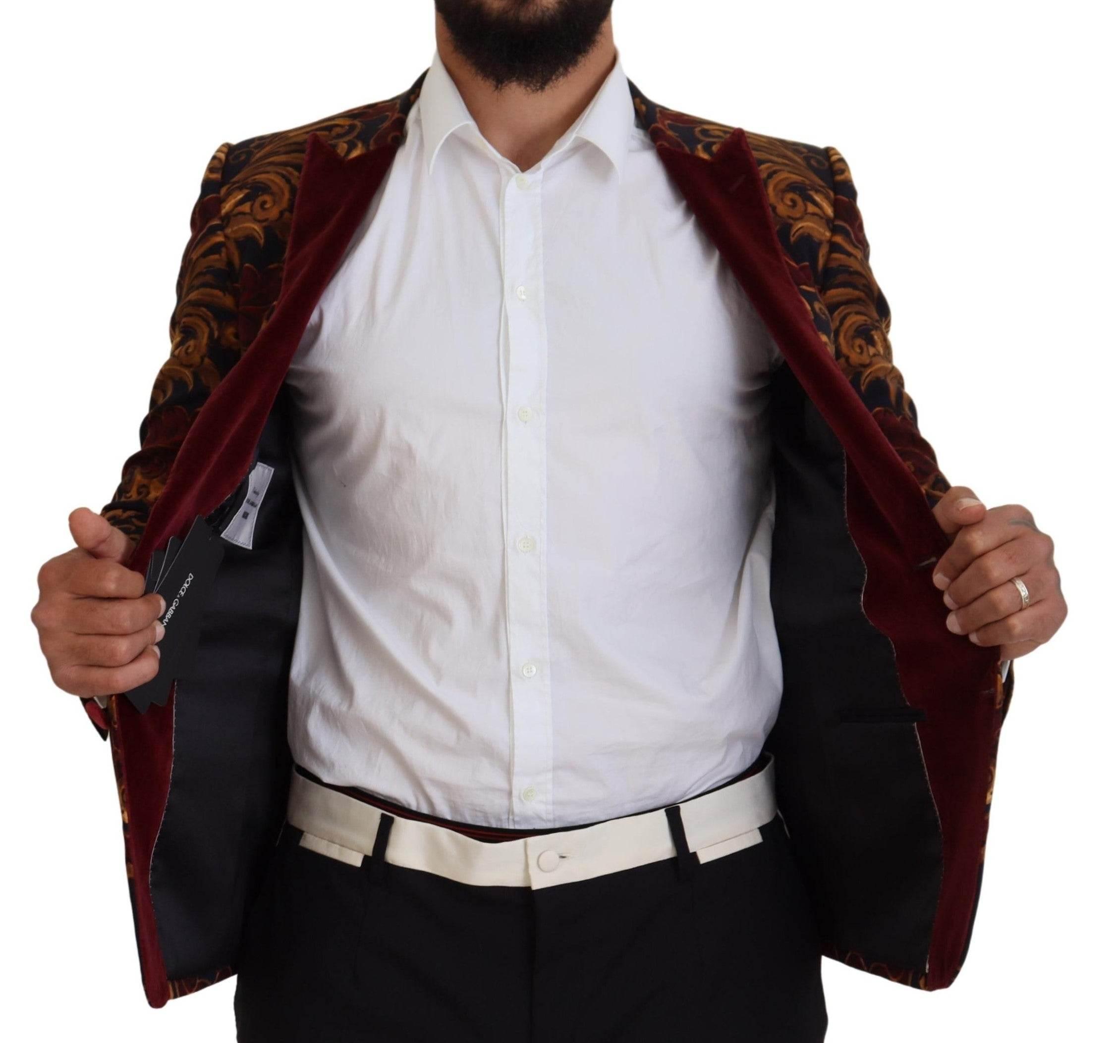 Dolce & Gabbana Elegant Multicolor Wool Blend Blazer - Hilstor