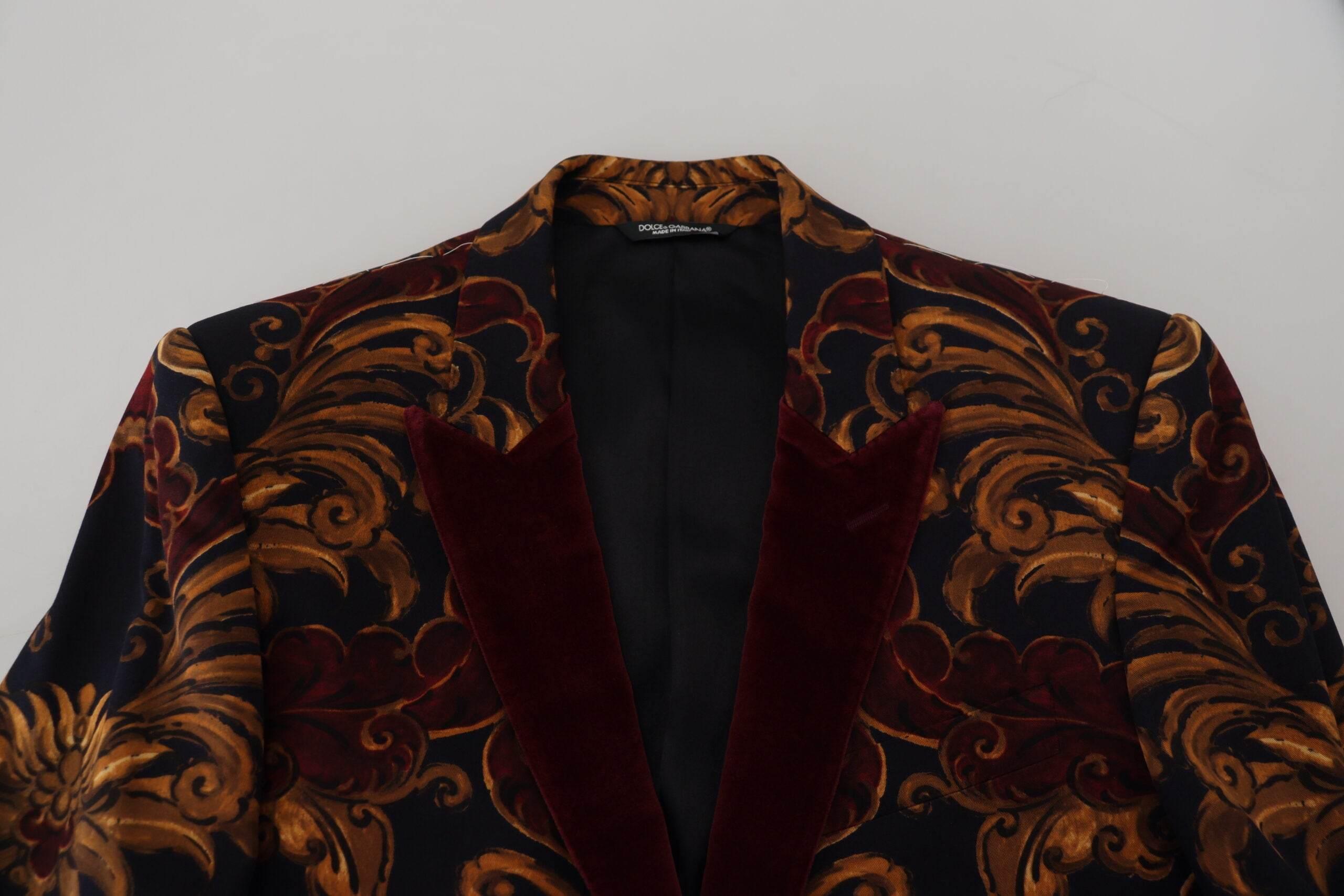 Dolce & Gabbana Elegant Multicolor Wool Blend Blazer - Hilstor