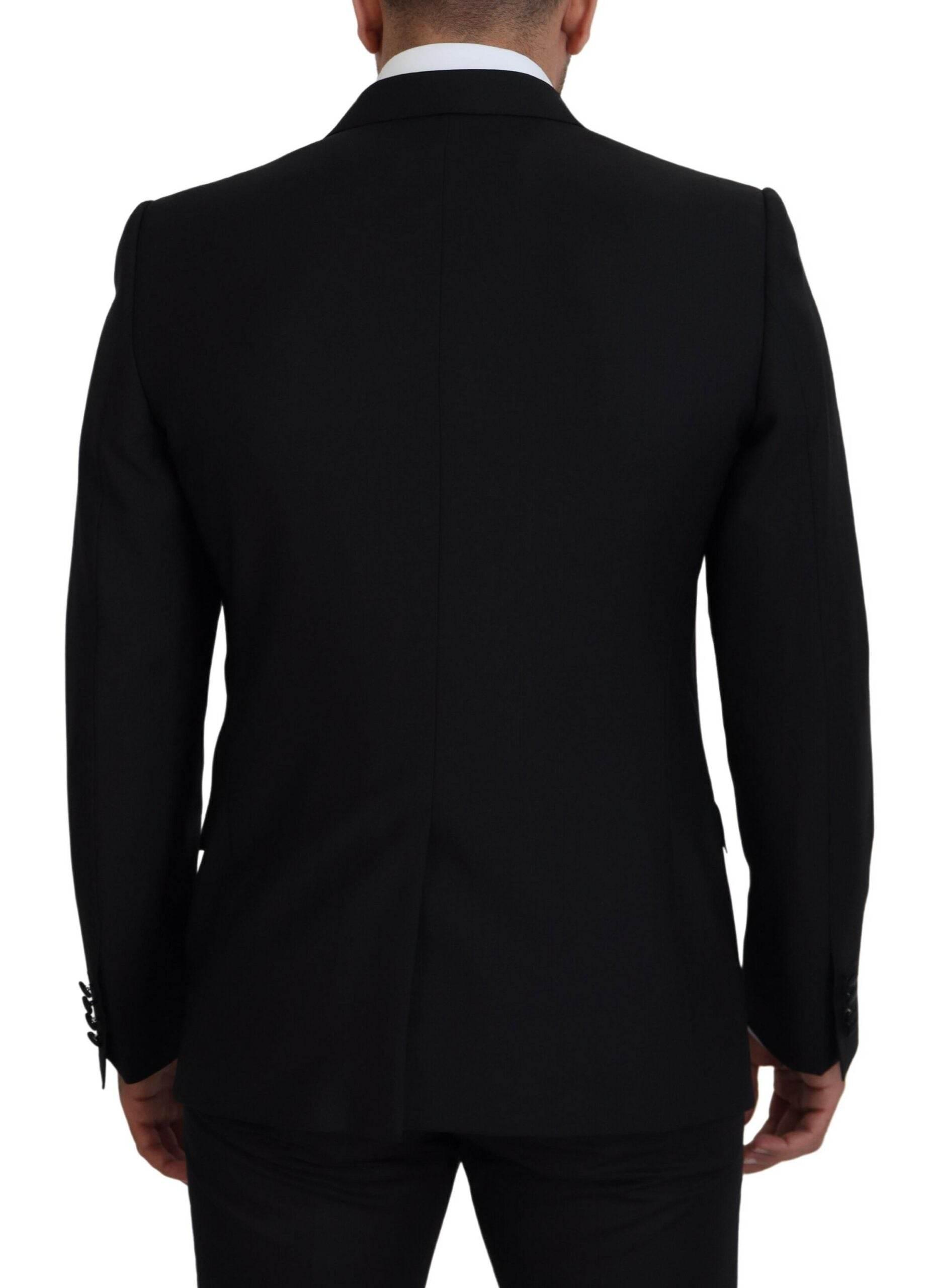 Dolce & Gabbana Black Slim Fit Formal Martini Blazer - Hilstor