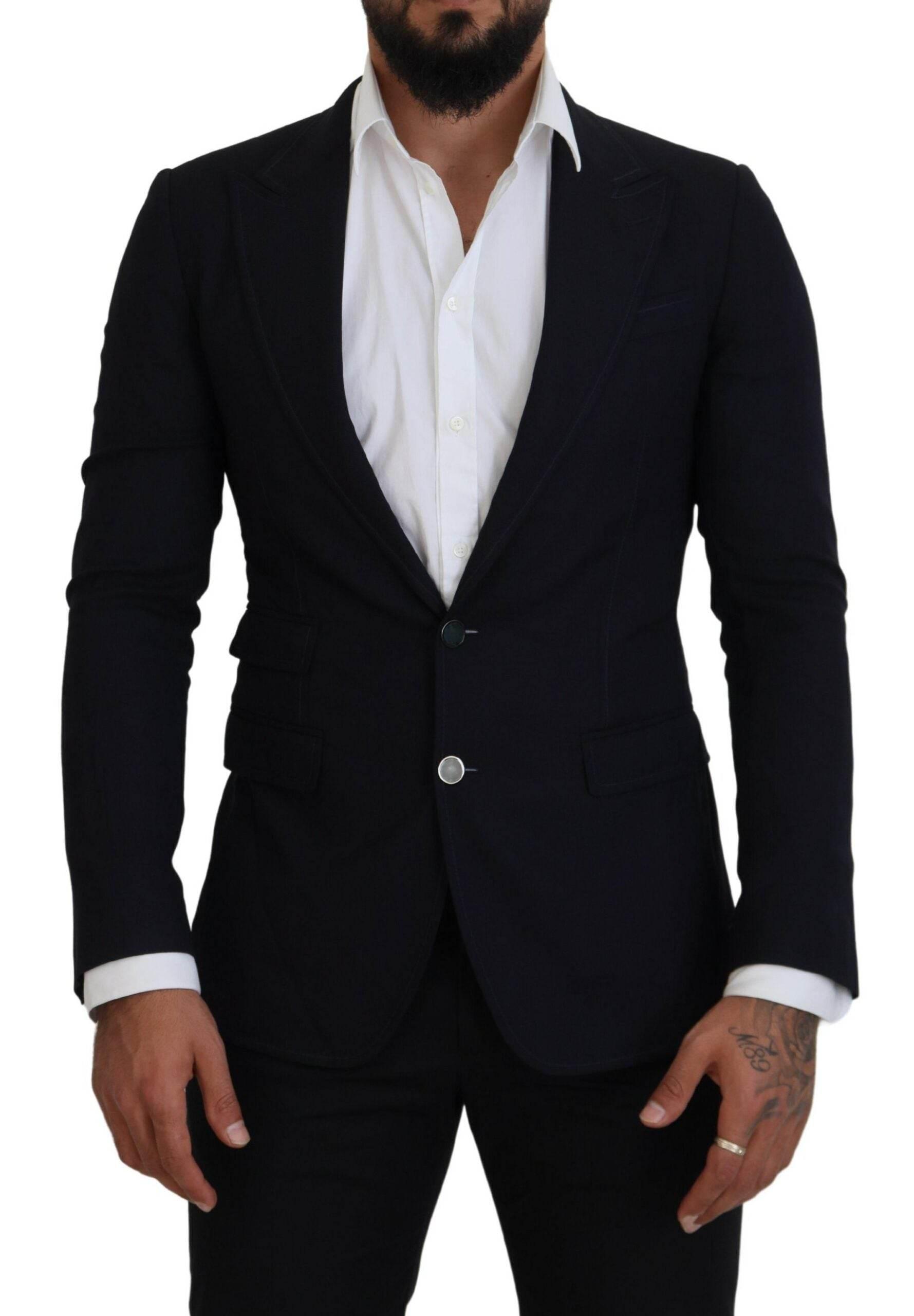 Dolce & Gabbana Blue Wool Formal Taormina Blazer - Hilstor