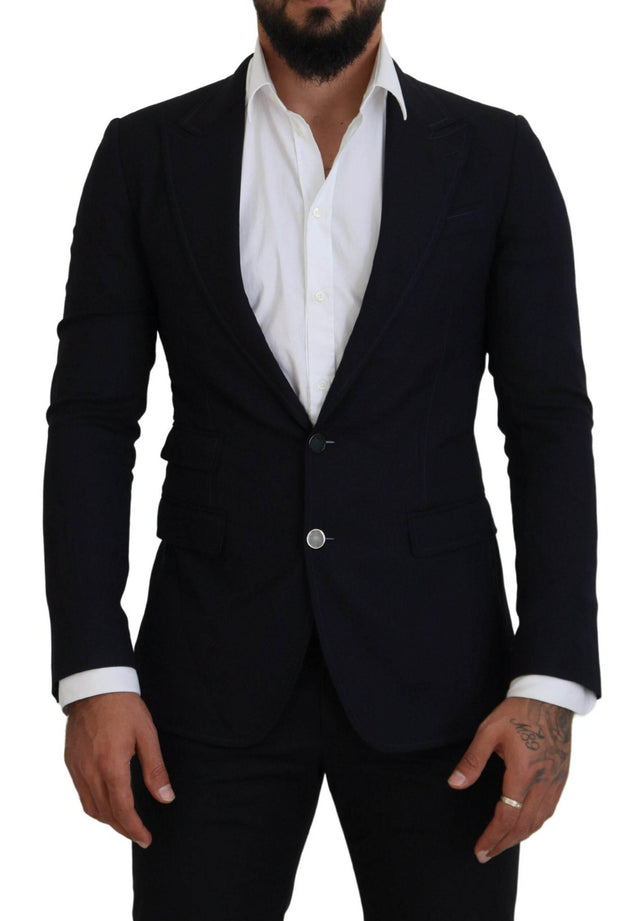 Dolce & Gabbana Blue Wool Formal Taormina Blazer - Hilstor