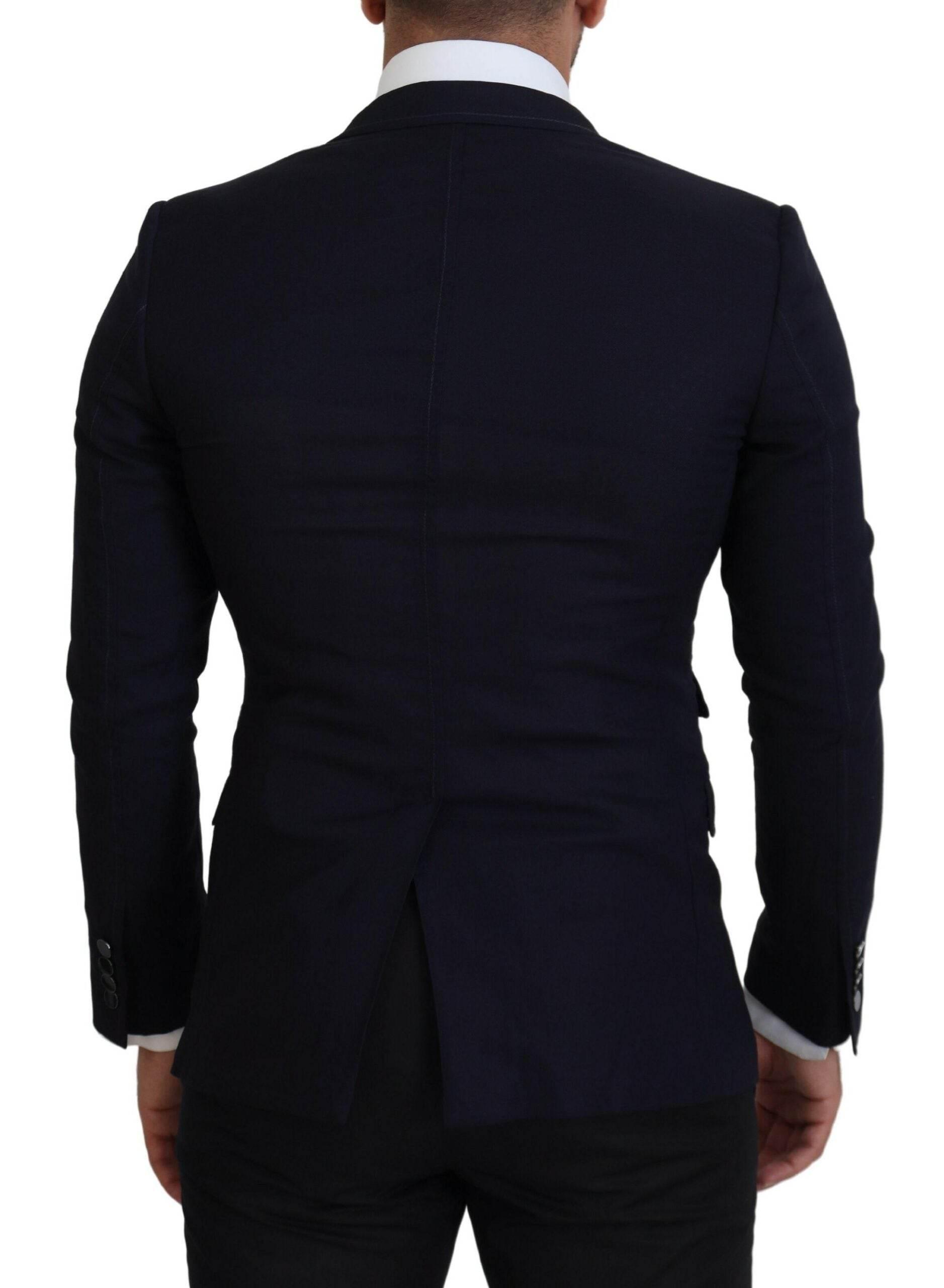 Dolce & Gabbana Blue Wool Formal Taormina Blazer - Hilstor