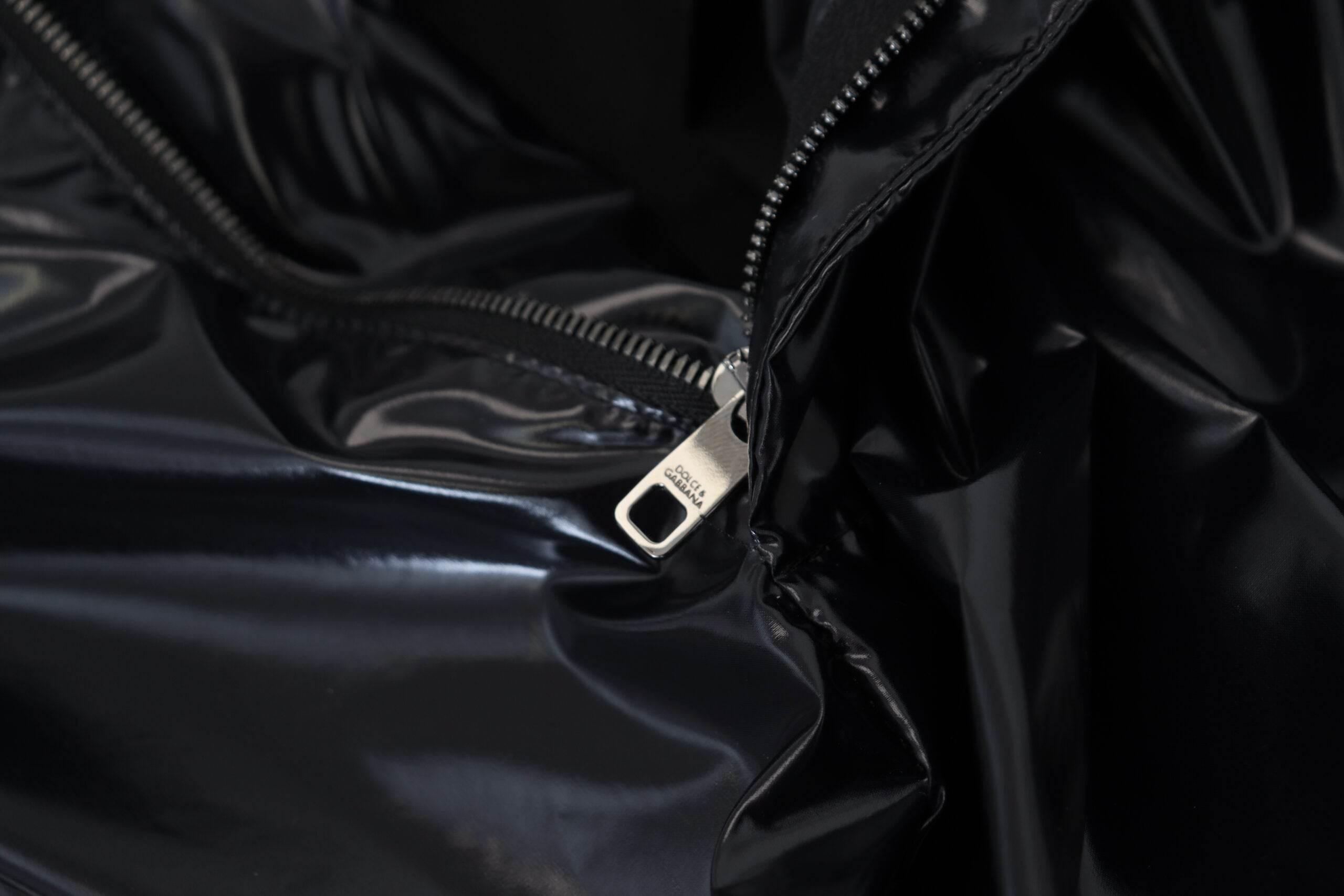 Dolce & Gabbana Black Shining Nylon Skinny Men Pants - Hilstor