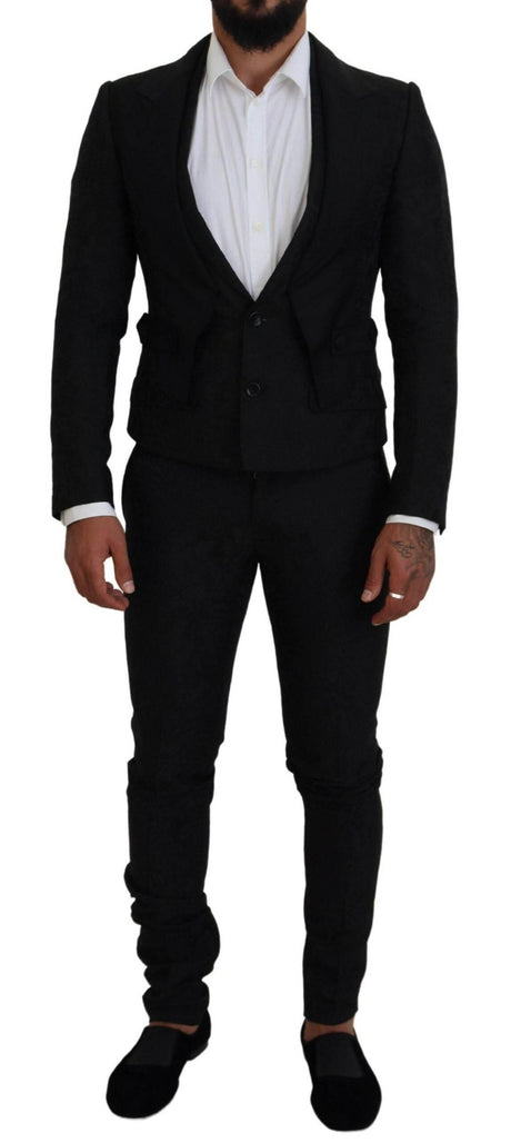 Dolce & Gabbana Black Polyester Men 2 Piece MARTINI Suit - Hilstor