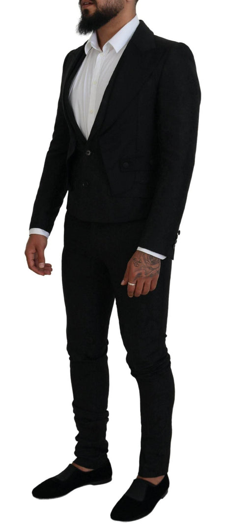 Dolce & Gabbana Black Polyester Men 2 Piece MARTINI Suit - Hilstor