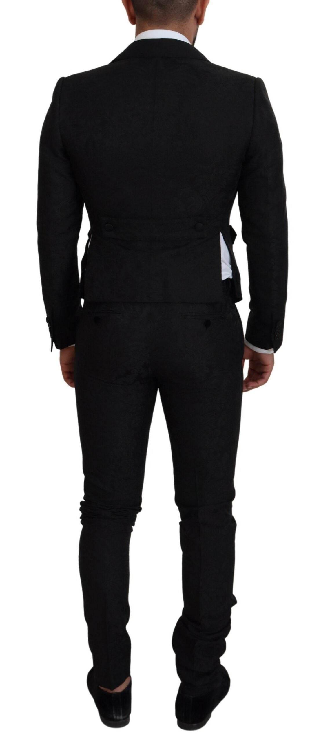 Dolce & Gabbana Black Polyester Men 2 Piece MARTINI Suit - Hilstor