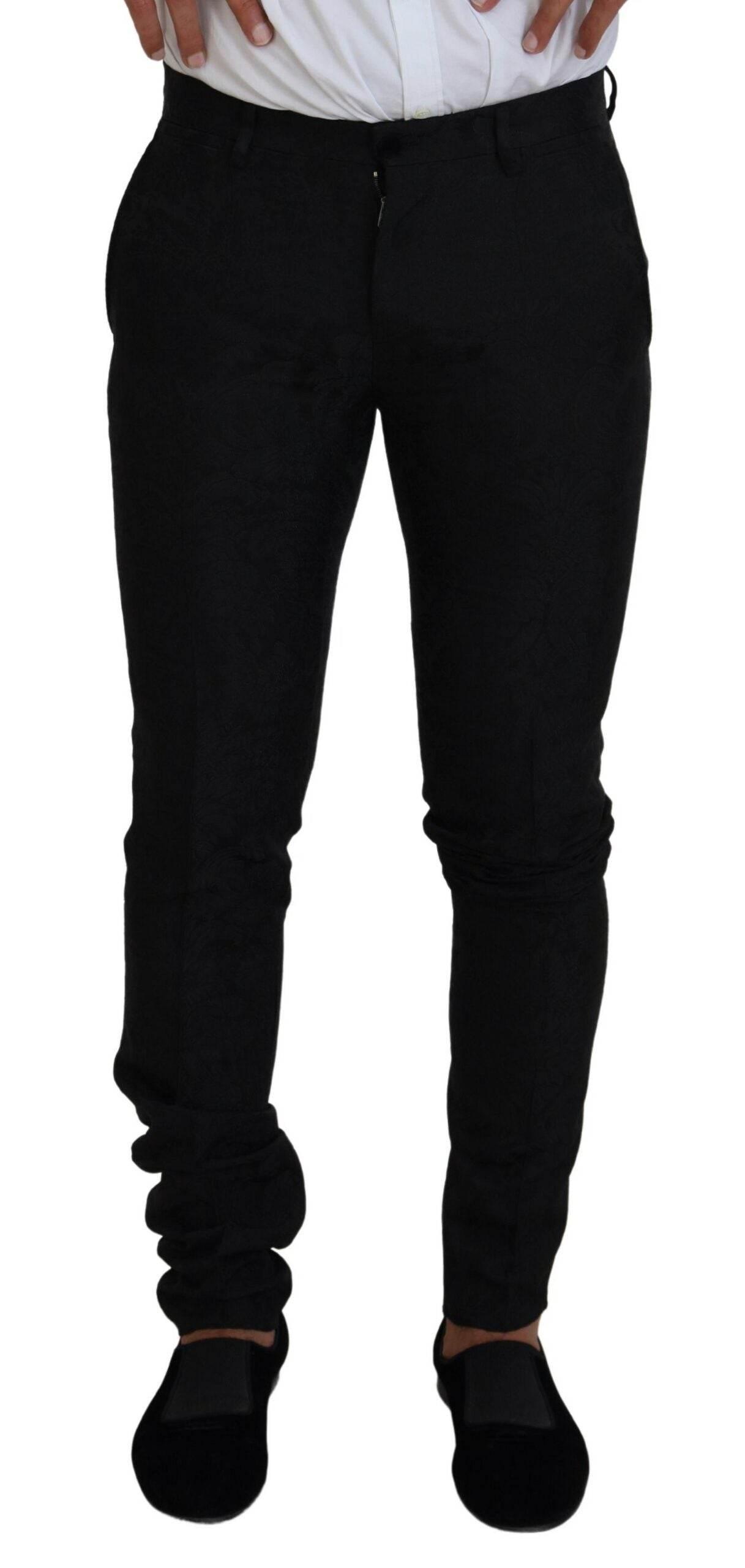Dolce & Gabbana Black Polyester Men 2 Piece MARTINI Suit - Hilstor