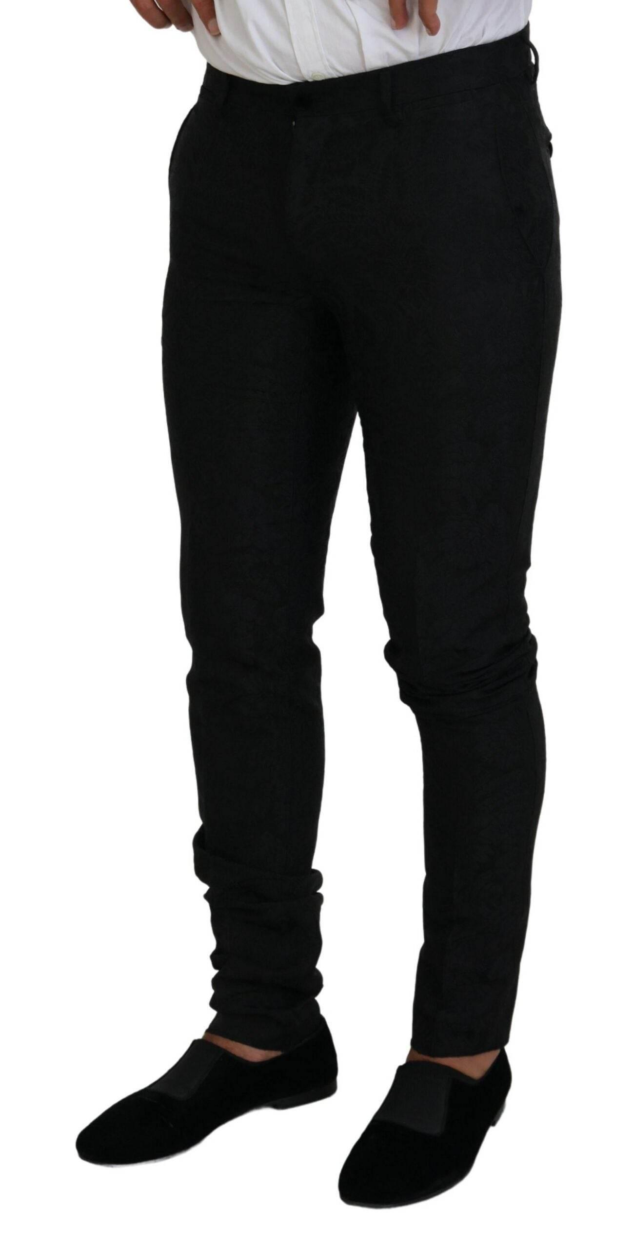 Dolce & Gabbana Black Polyester Men 2 Piece MARTINI Suit - Hilstor