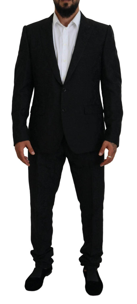 Dolce & Gabbana Black Single Breasted 2 Piece MARTINI Suit - Hilstor