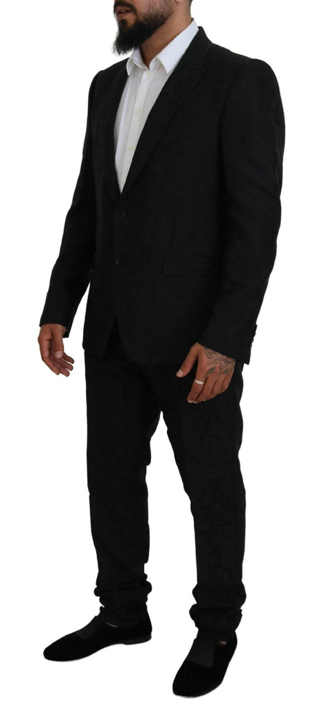 Dolce & Gabbana Black Single Breasted 2 Piece MARTINI Suit - Hilstor