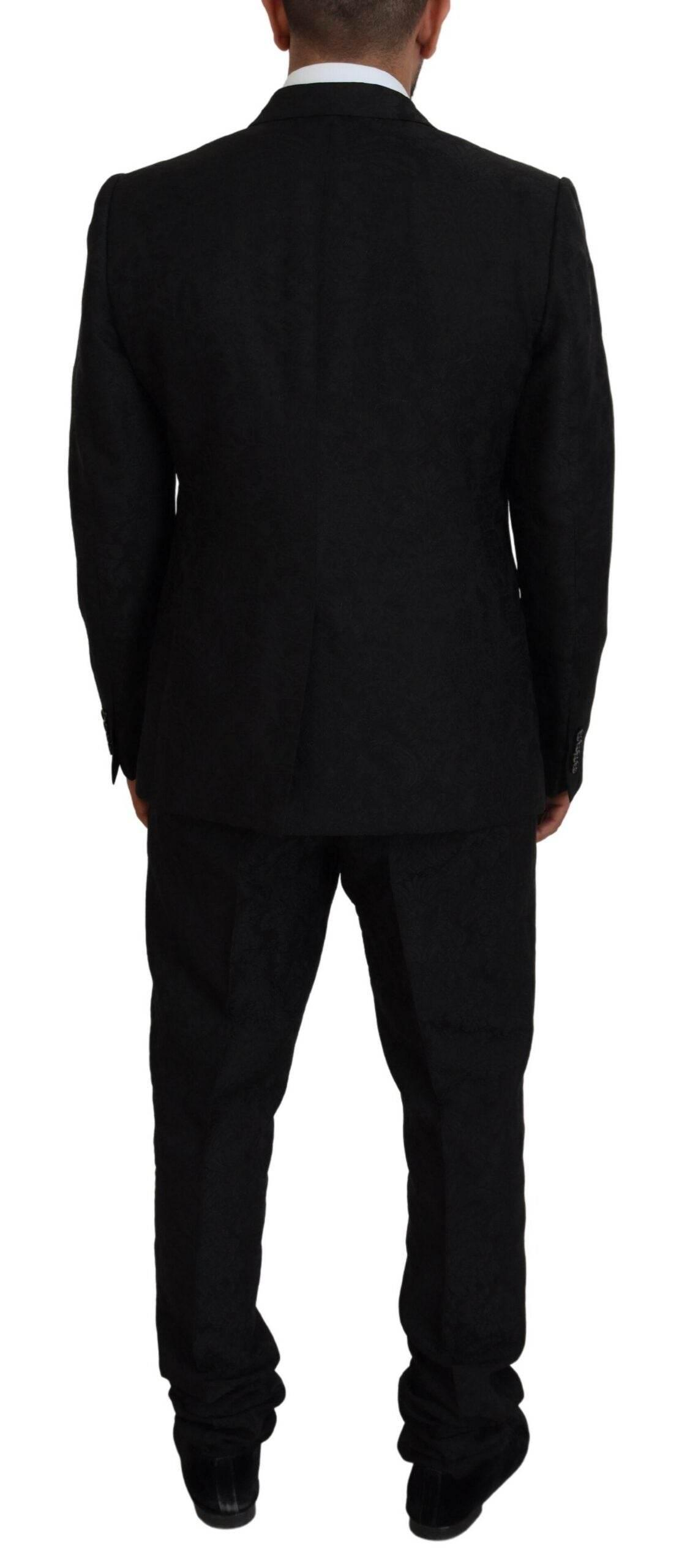 Dolce & Gabbana Black Single Breasted 2 Piece MARTINI Suit - Hilstor