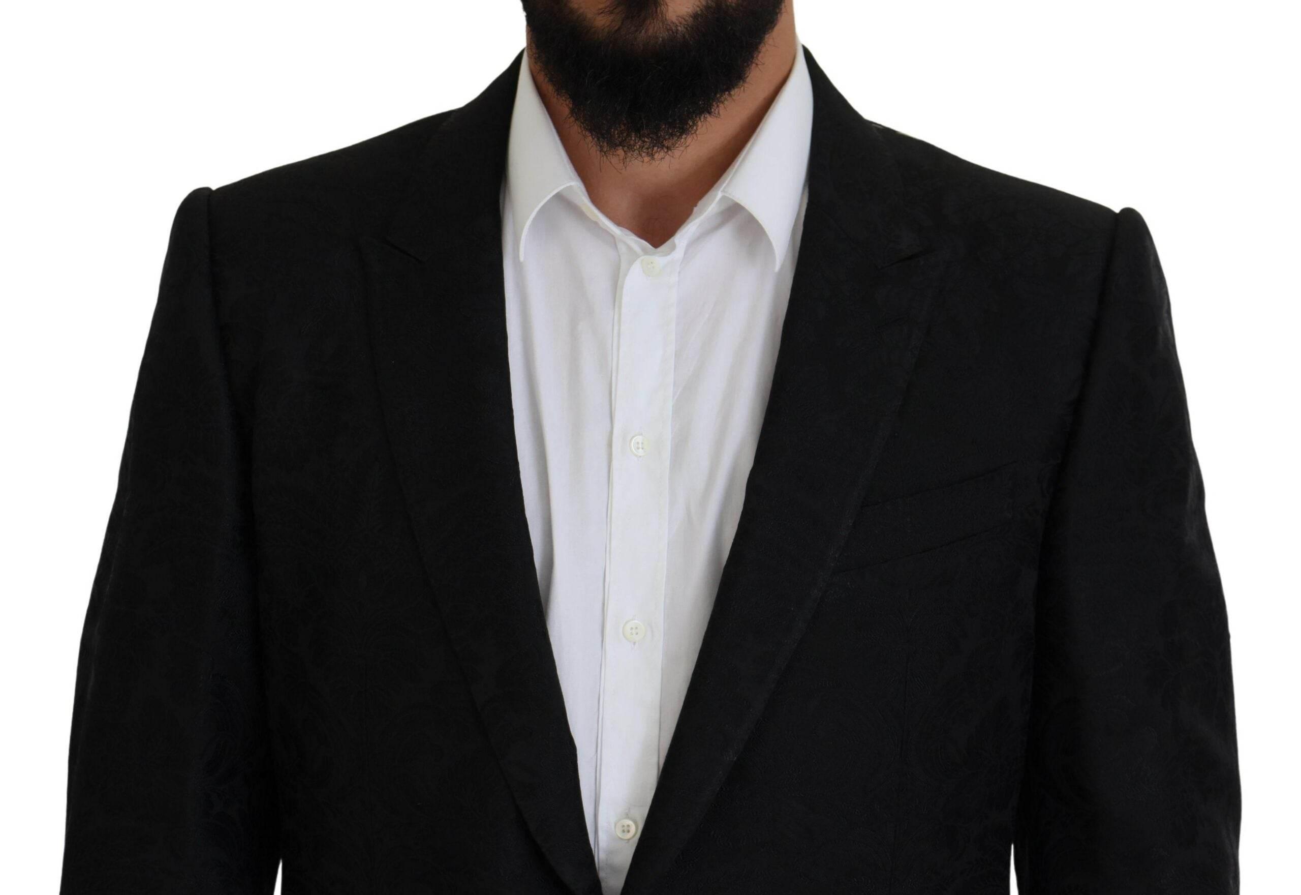 Dolce & Gabbana Black Single Breasted 2 Piece MARTINI Suit - Hilstor