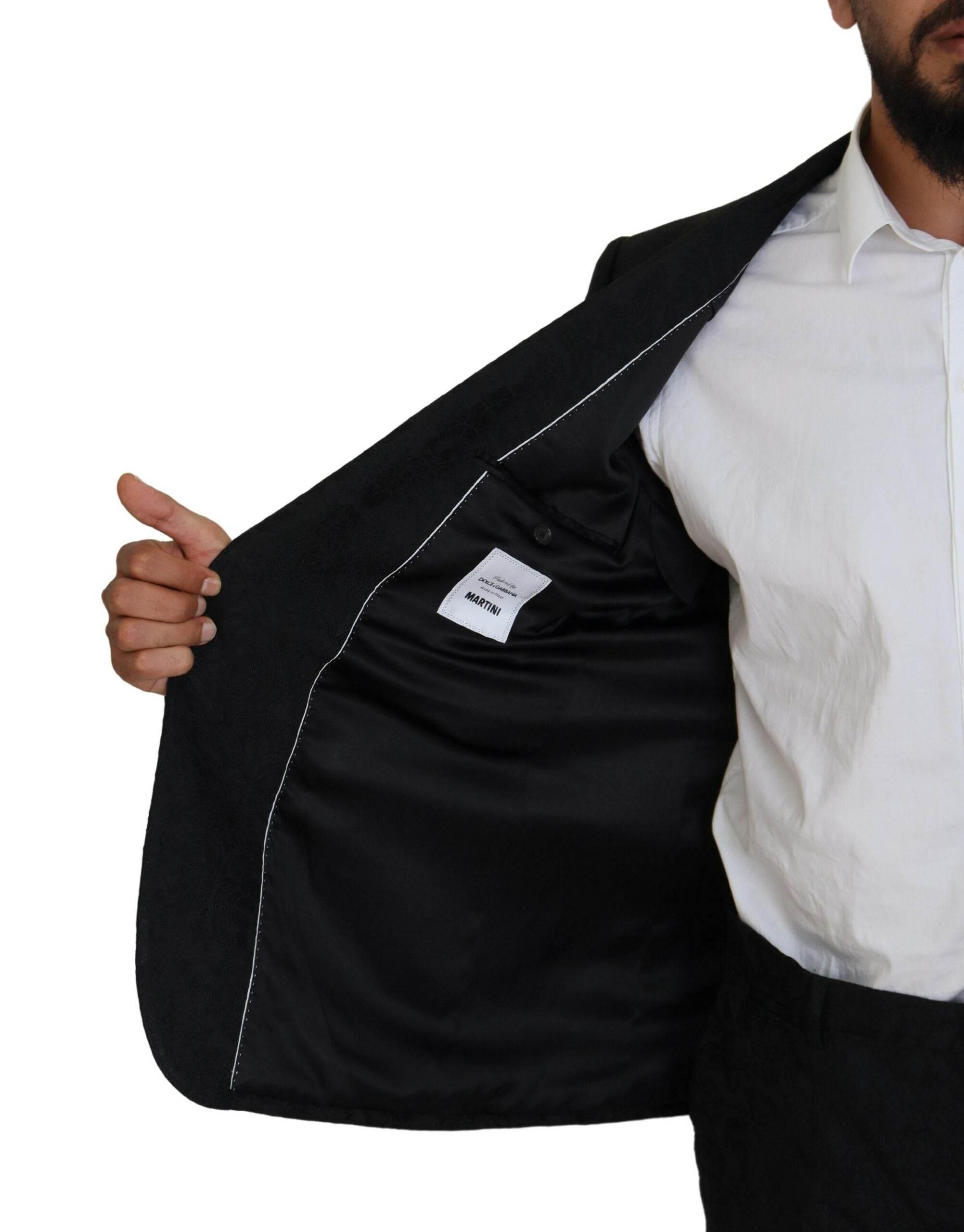 Dolce & Gabbana Black Single Breasted 2 Piece MARTINI Suit - Hilstor