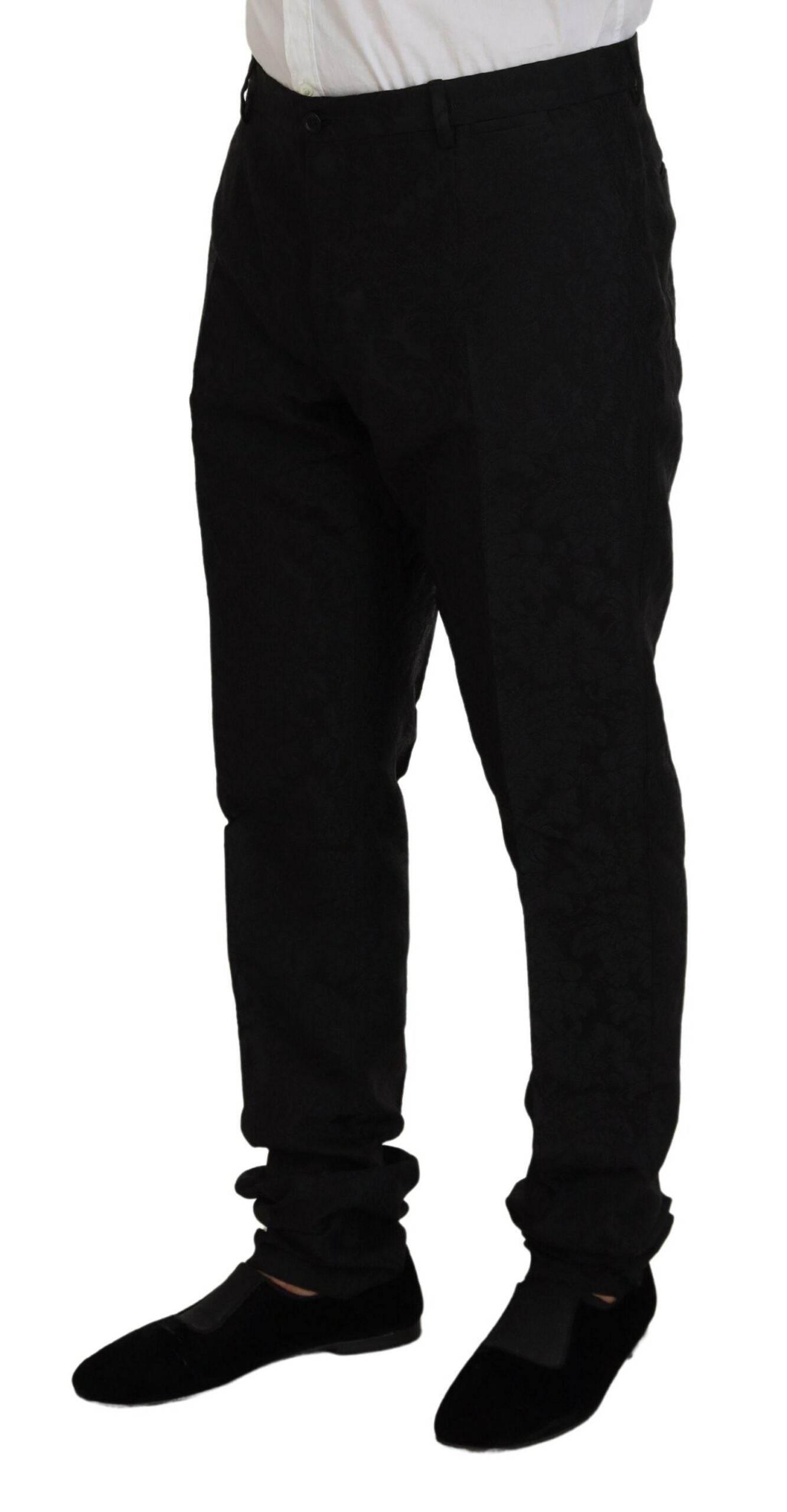 Dolce & Gabbana Black Single Breasted 2 Piece MARTINI Suit - Hilstor