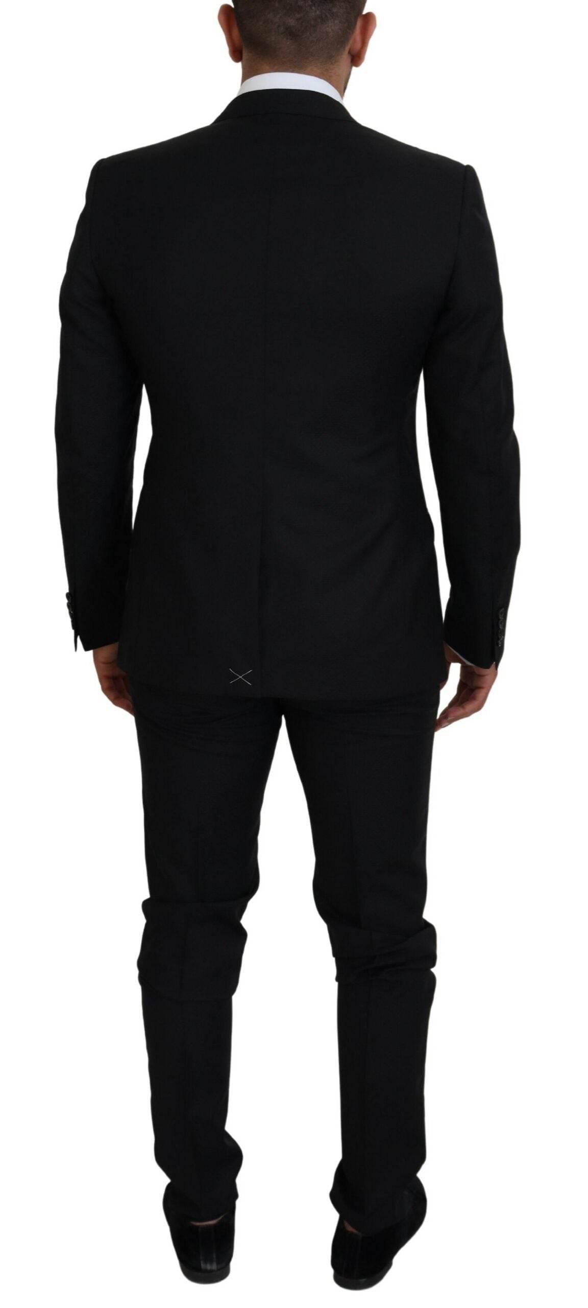 Dolce & Gabbana Black Single Breasted 2 Piece MARTINI Suit - Hilstor