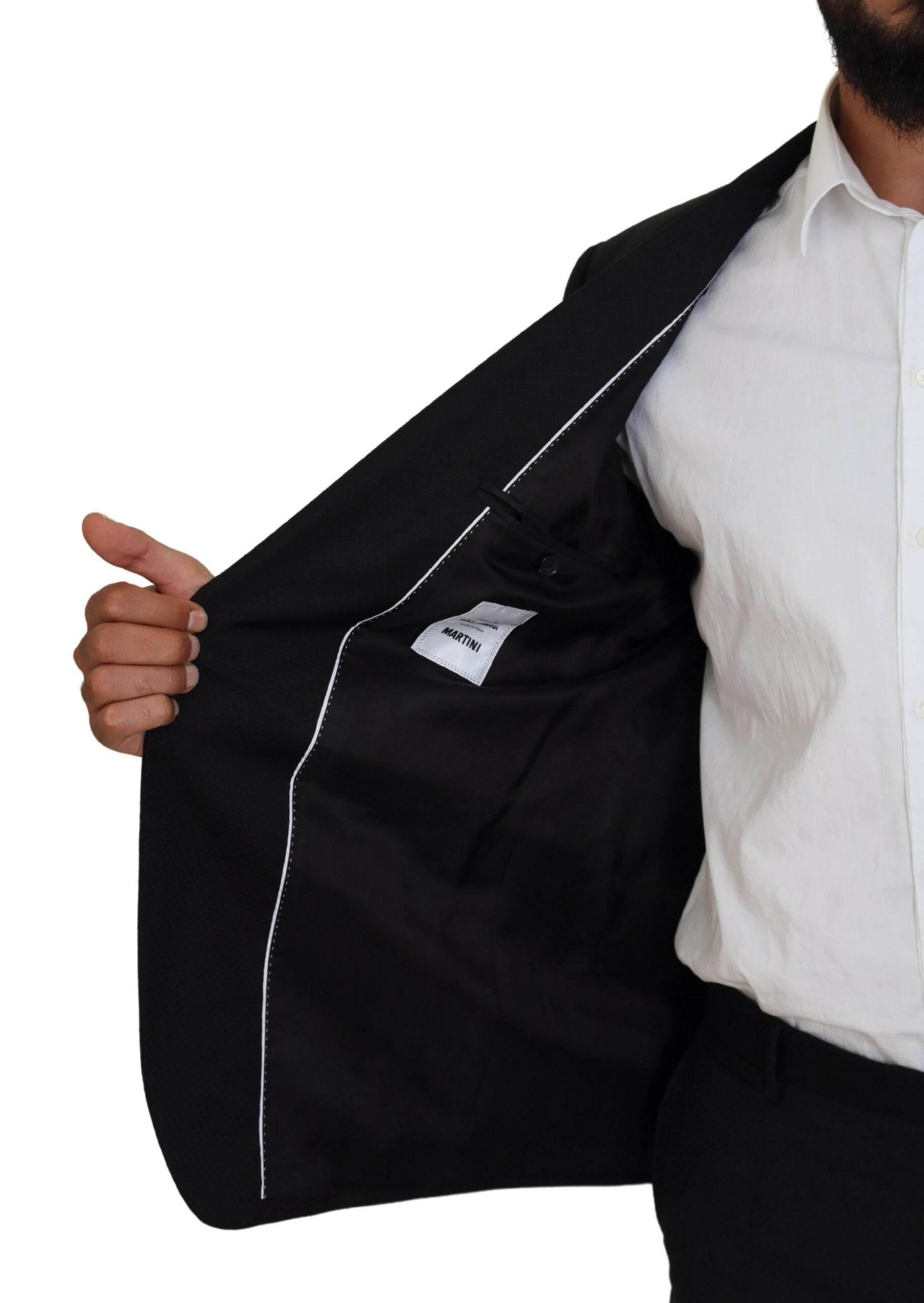 Dolce & Gabbana Black Single Breasted 2 Piece MARTINI Suit - Hilstor