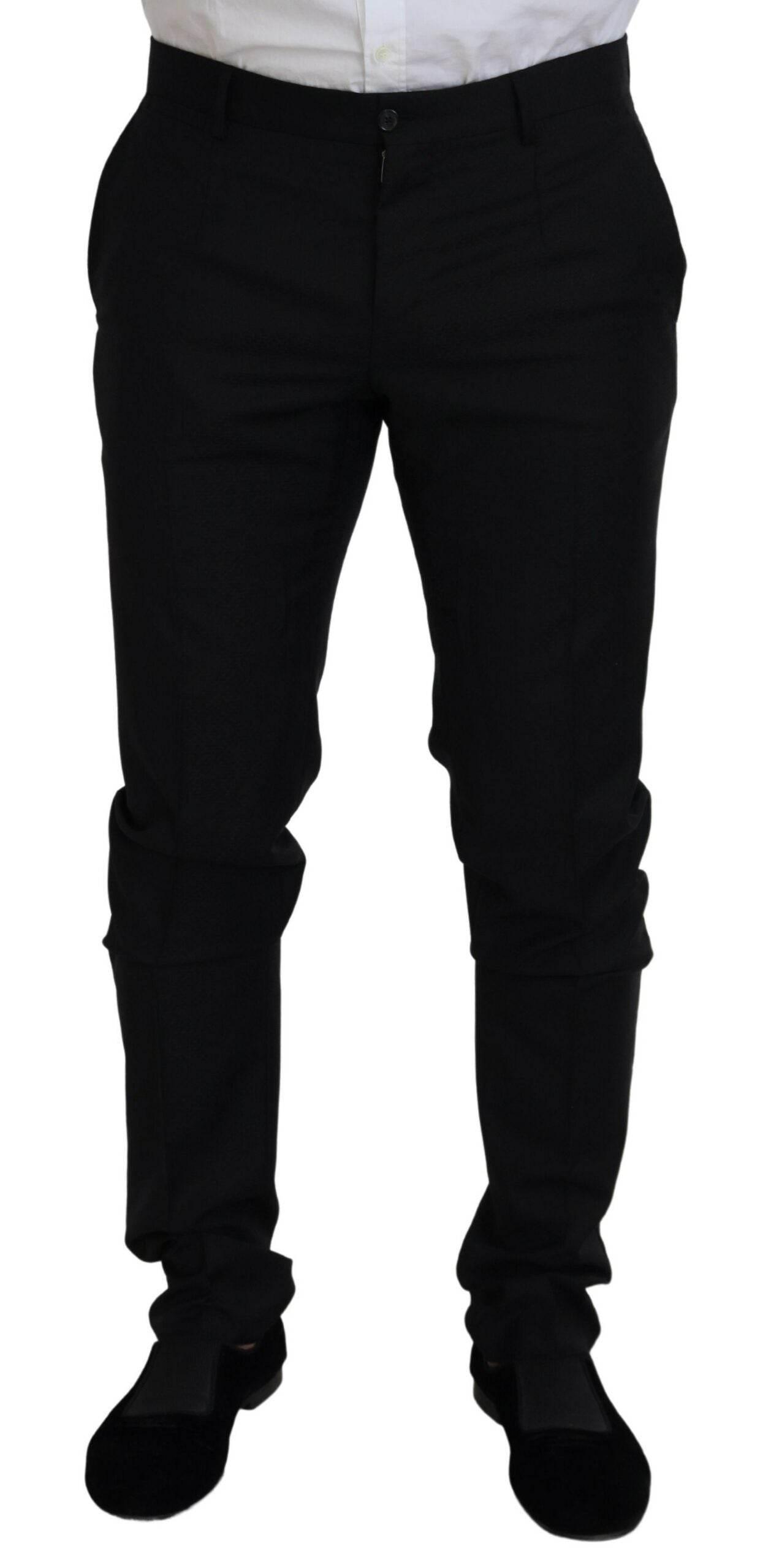 Dolce & Gabbana Black Single Breasted 2 Piece MARTINI Suit - Hilstor