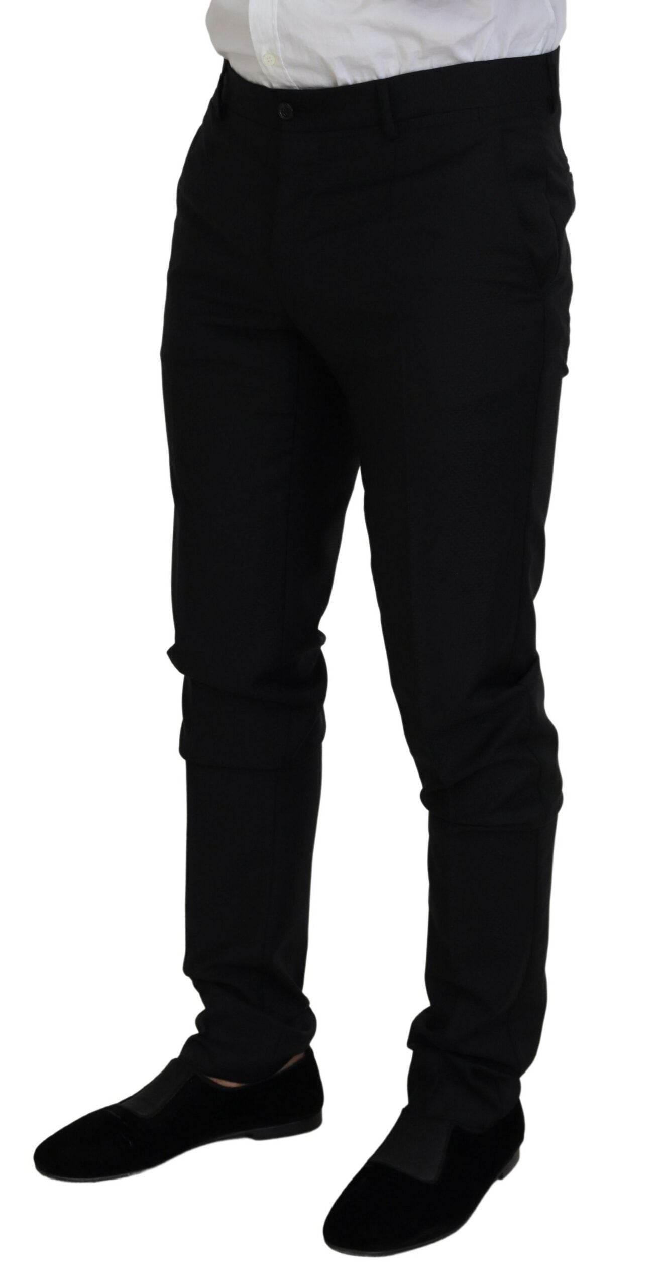 Dolce & Gabbana Black Single Breasted 2 Piece MARTINI Suit - Hilstor