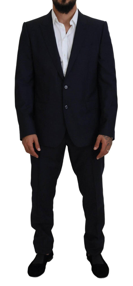 Dolce & Gabbana Blue Single Breasted 2 Piece MARTINI Suit - Hilstor