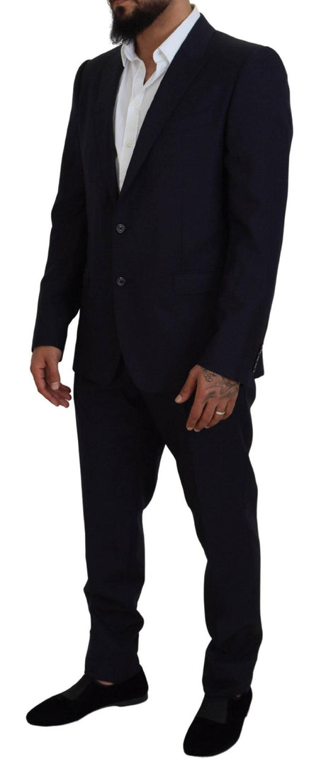 Dolce & Gabbana Blue Single Breasted 2 Piece MARTINI Suit - Hilstor