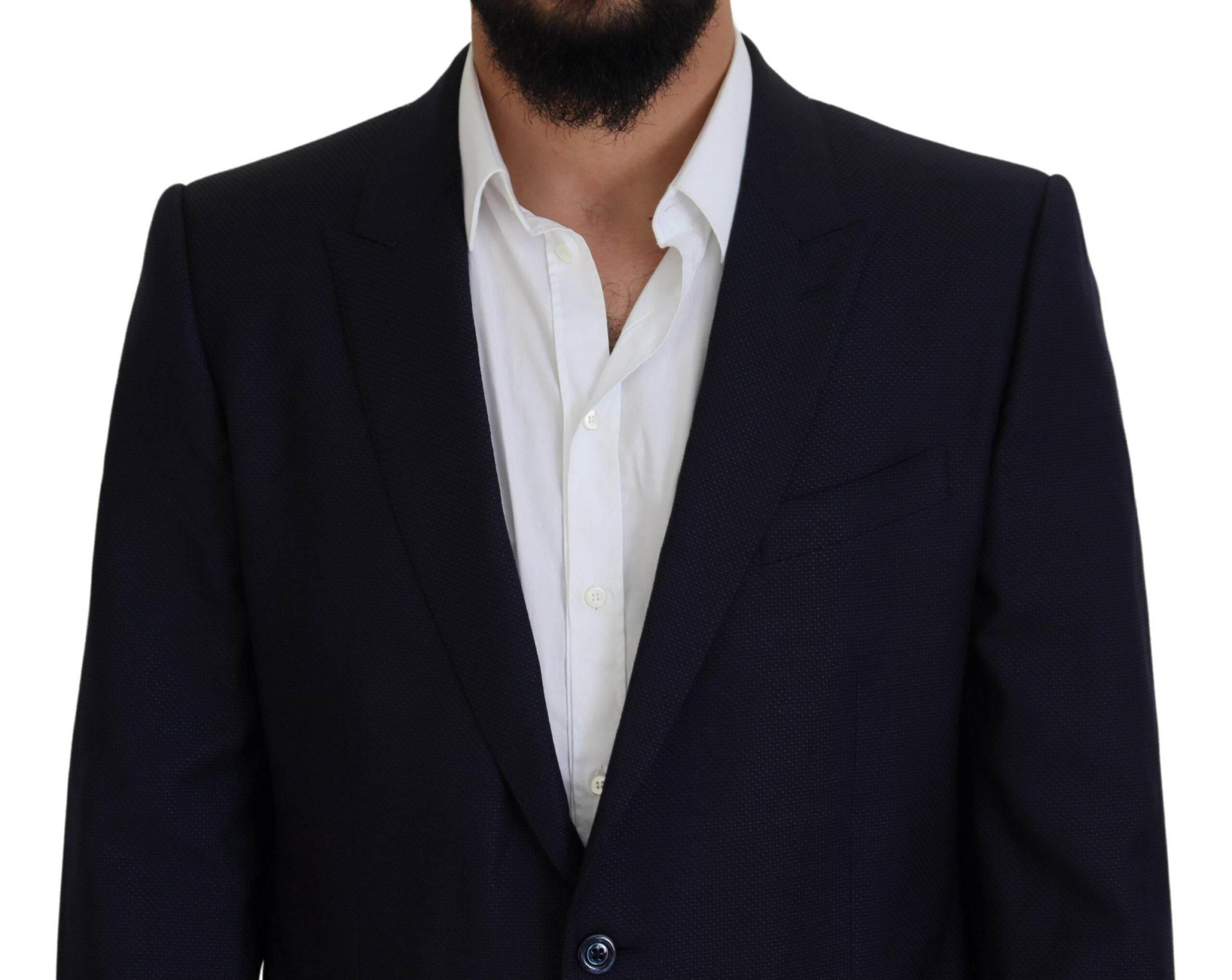 Dolce & Gabbana Blue Single Breasted 2 Piece MARTINI Suit - Hilstor