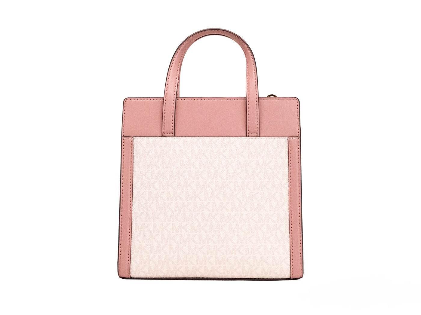 Michael Kors Cece Small Pink PVC North South Flap Tote Crossbody Bag Purse - Hilstor