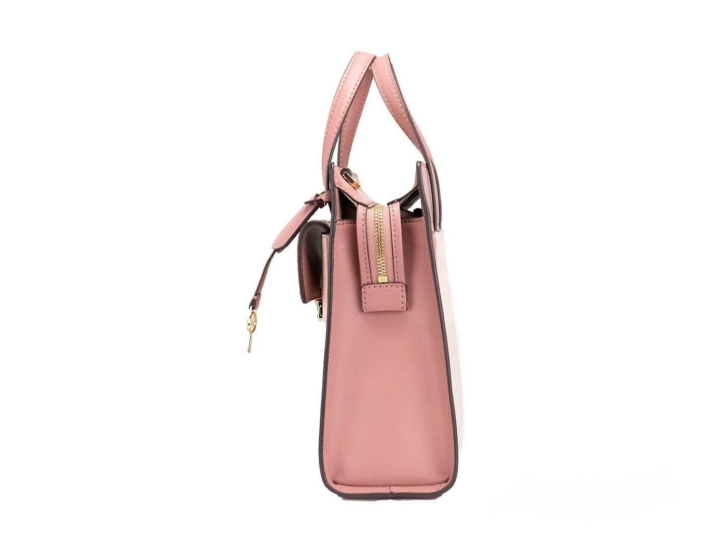 Michael Kors Cece Small Pink PVC North South Flap Tote Crossbody Bag Purse - Hilstor