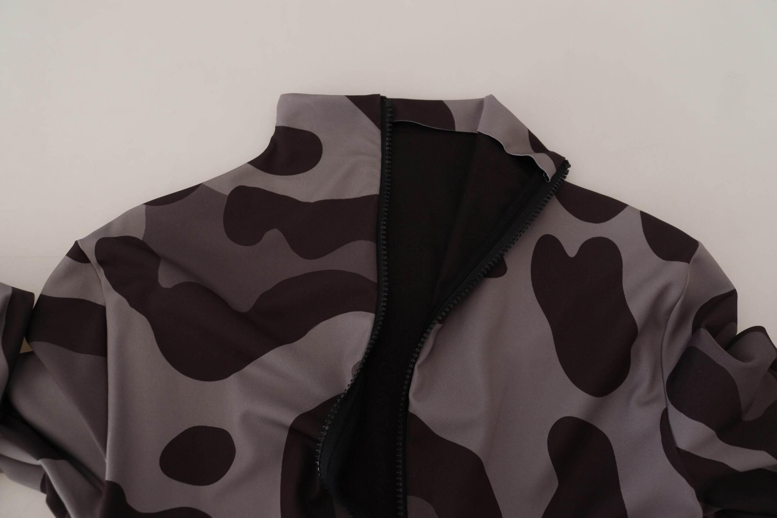 Dolce & Gabbana Gray Patterned Polyester Wetsuit Swimwear - Hilstor