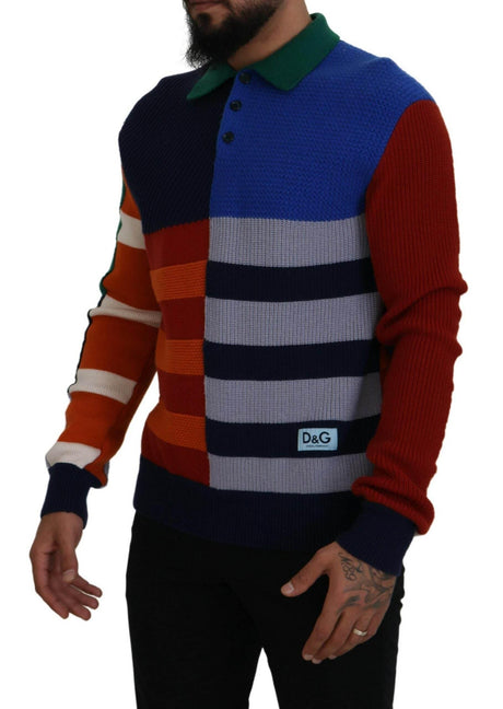 Dolce & Gabbana Pullover Sweater in Multicolor Stripes - Hilstor