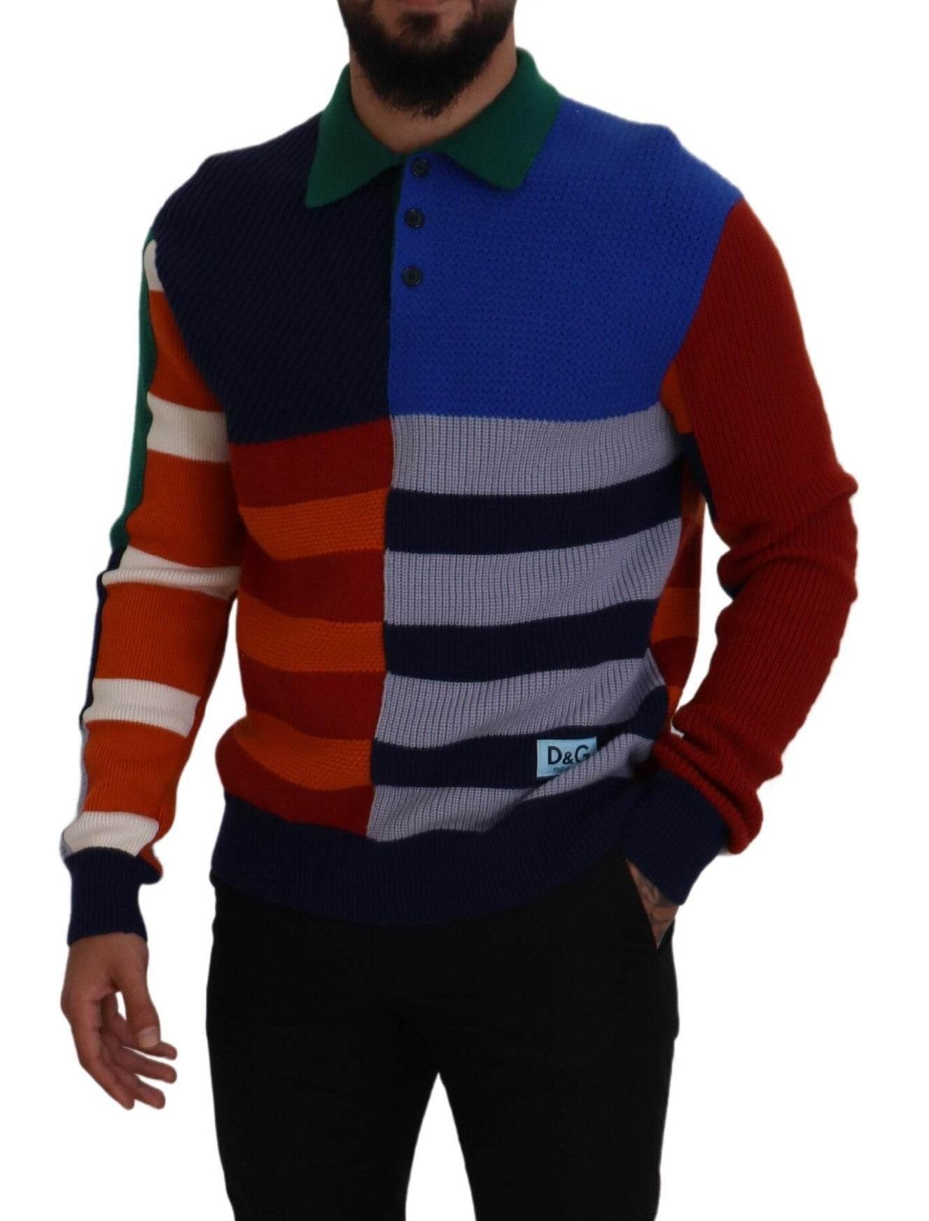 Dolce & Gabbana Pullover Sweater in Multicolor Stripes - Hilstor