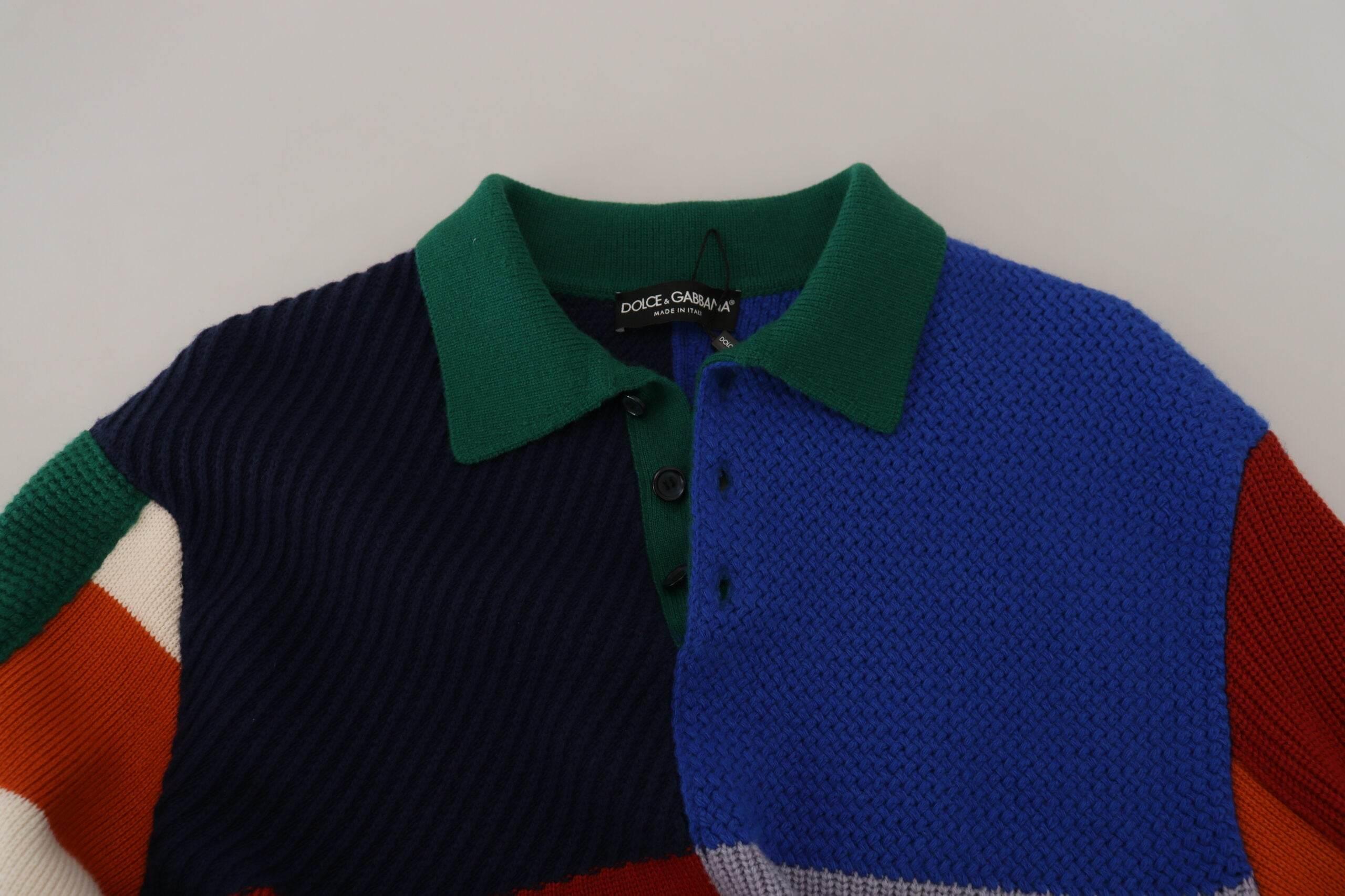 Dolce & Gabbana Pullover Sweater in Multicolor Stripes - Hilstor